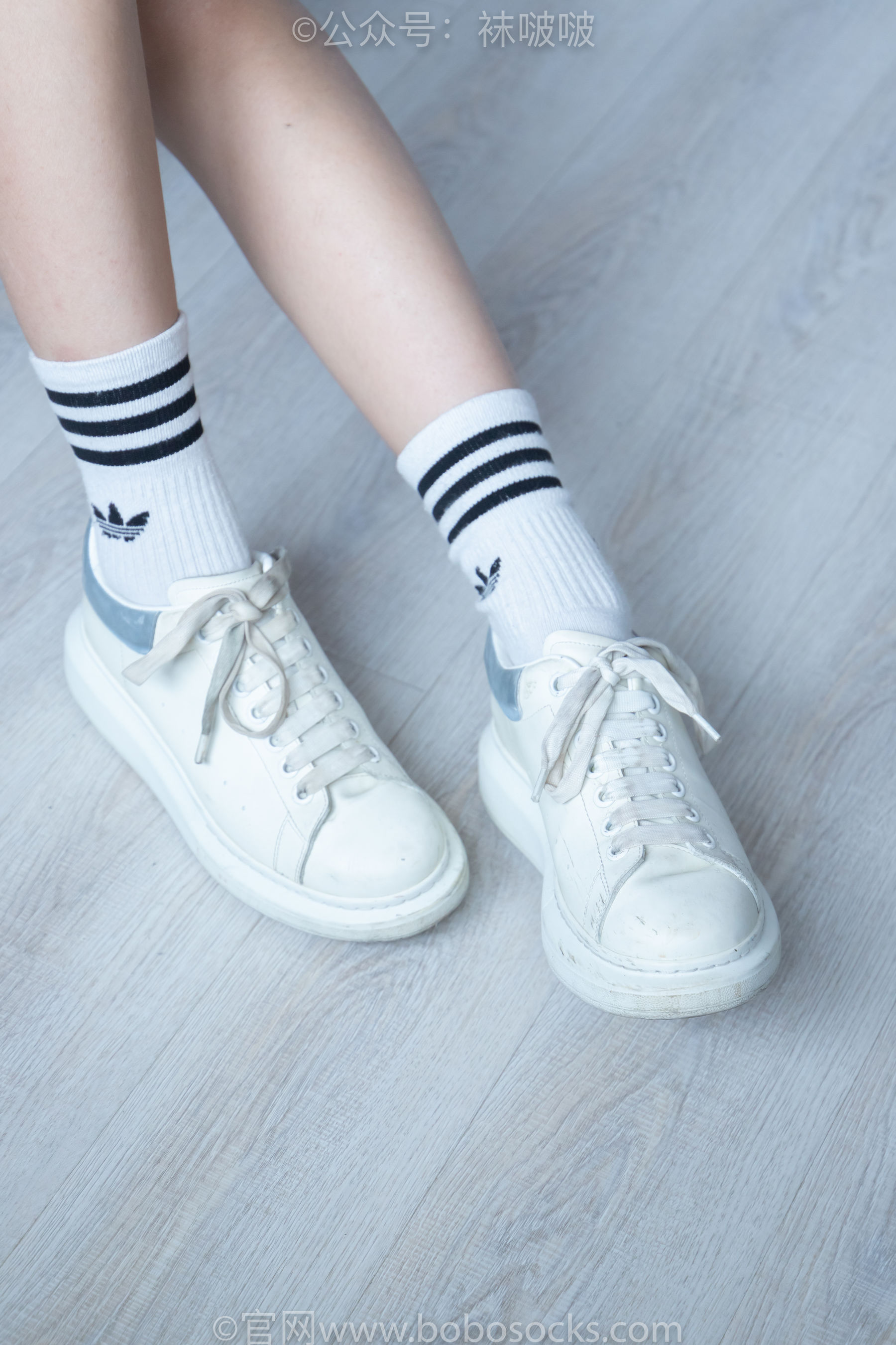 BoBoSocks袜啵啵 No.003 果冻-麦昆鞋、白色脏棉袜