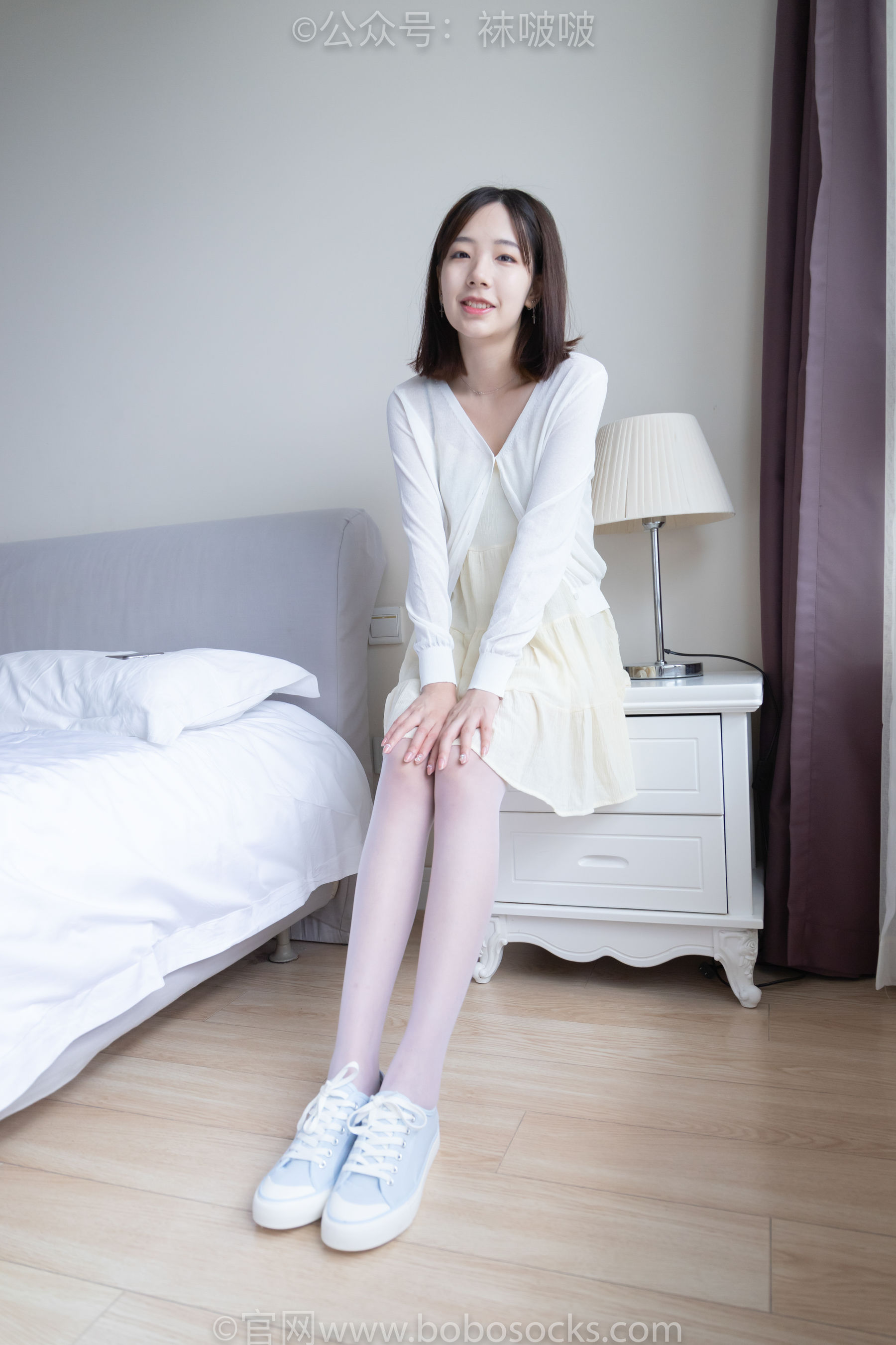 BoBoSocks袜啵啵 No.005 小甜豆-帆布鞋、薄白丝