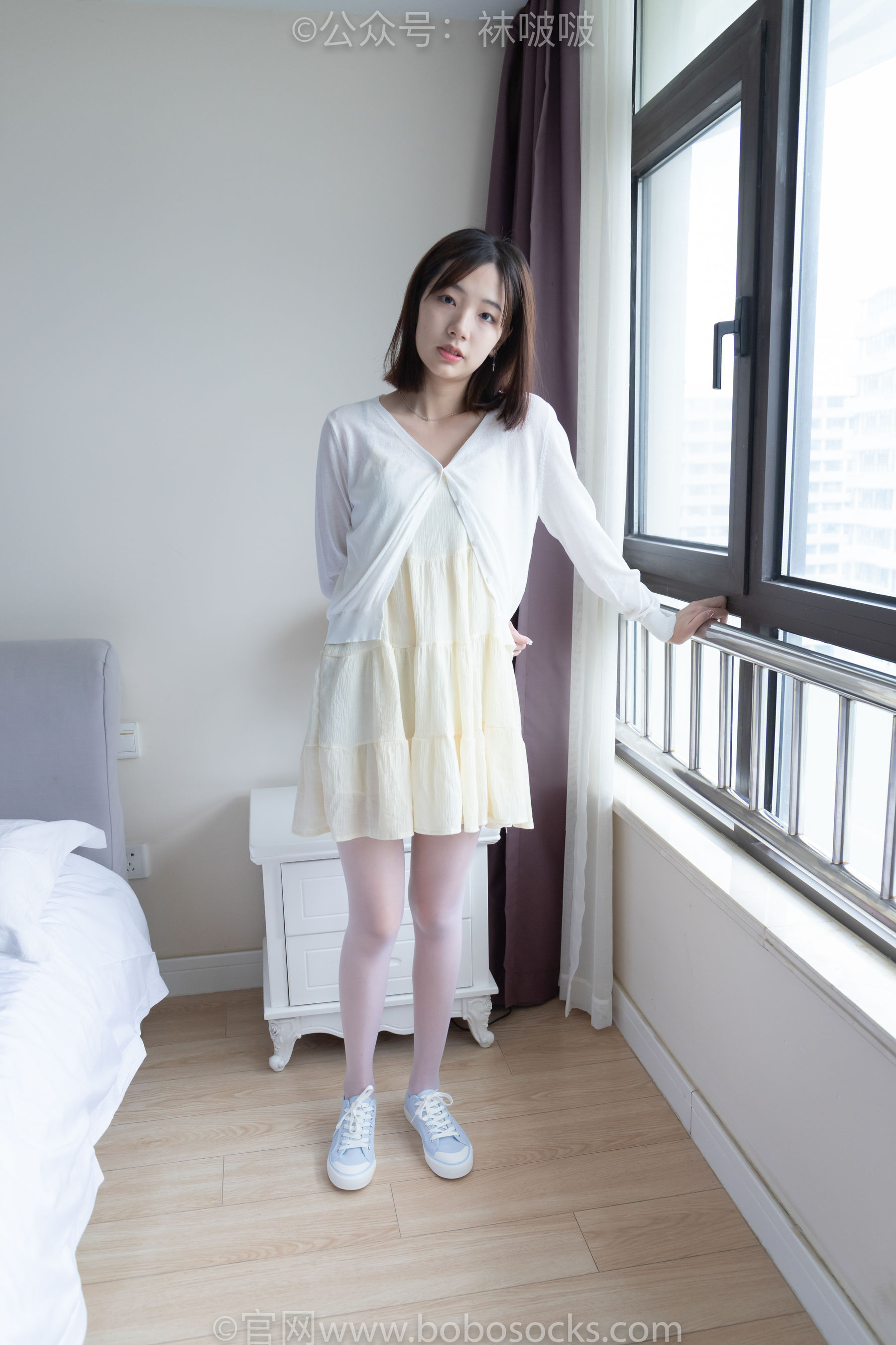 BoBoSocks袜啵啵 No.005 小甜豆-帆布鞋、薄白丝