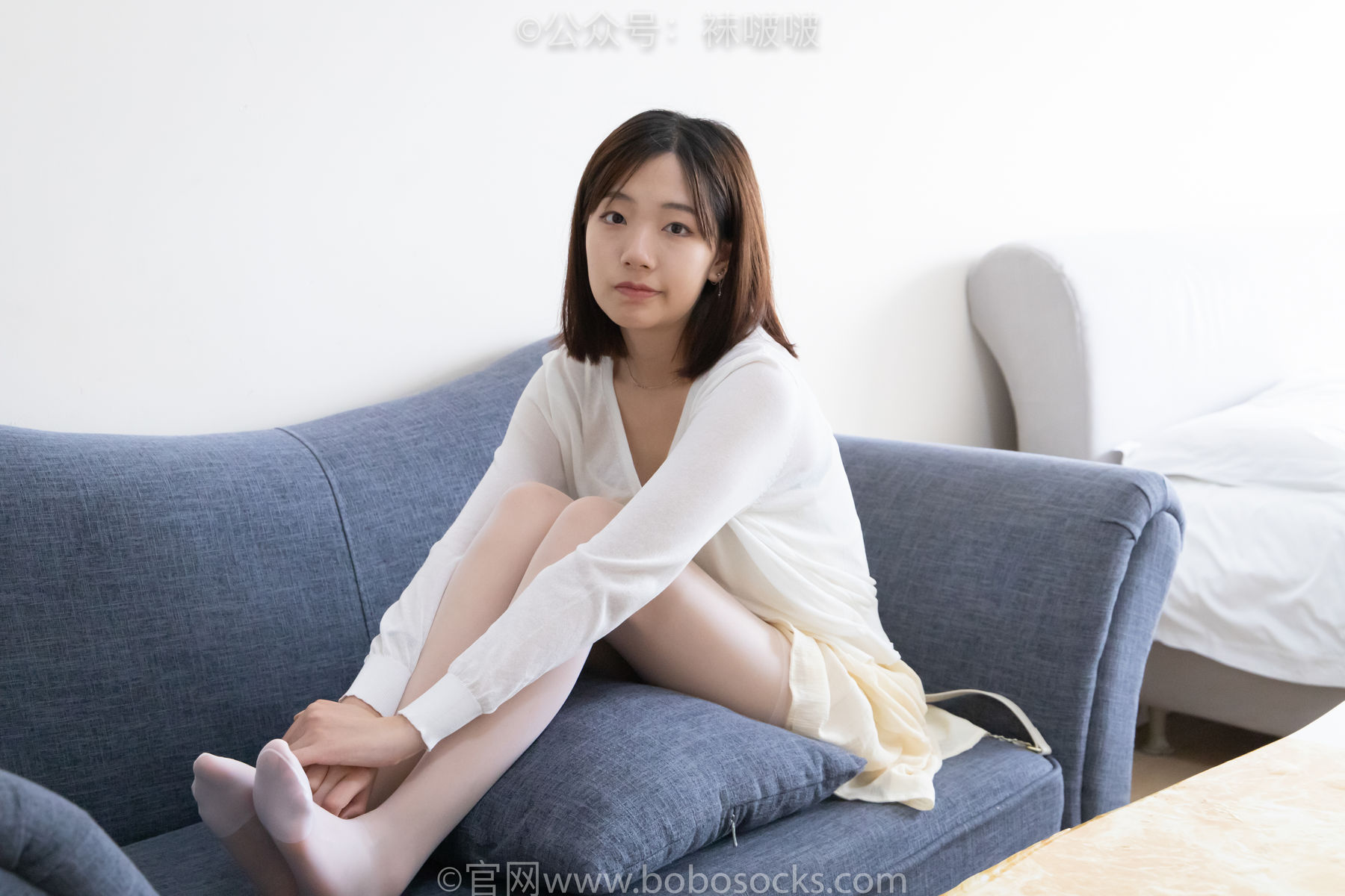 BoBoSocks袜啵啵 No.005 小甜豆-帆布鞋、薄白丝