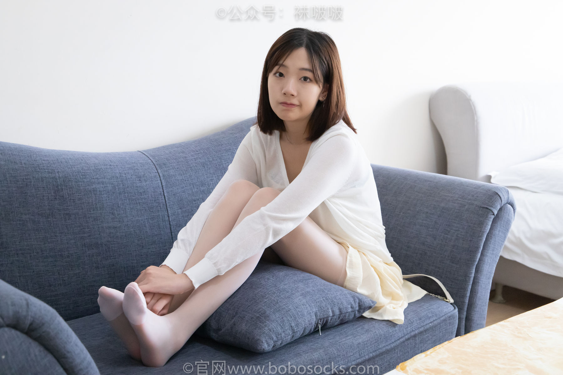 BoBoSocks袜啵啵 No.005 小甜豆-帆布鞋、薄白丝