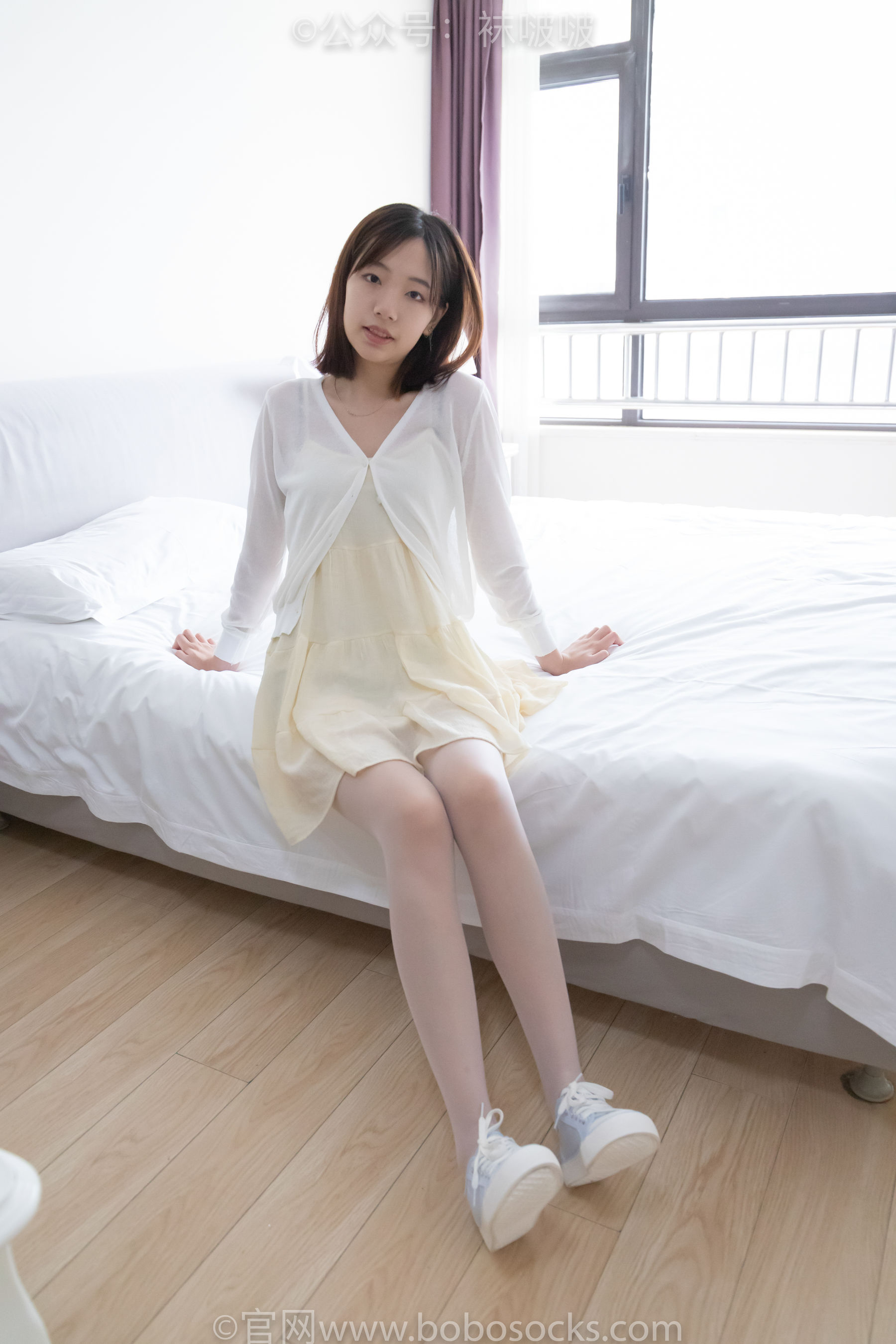 BoBoSocks袜啵啵 No.005 小甜豆-帆布鞋、薄白丝