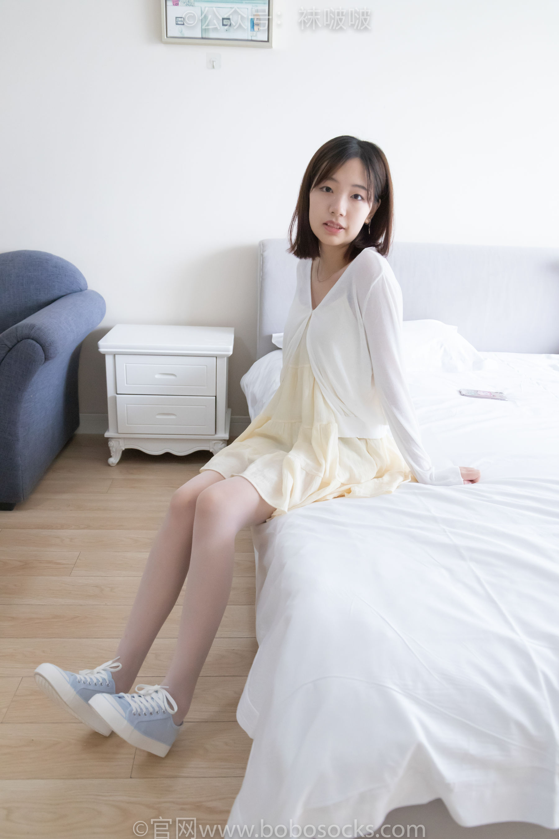 BoBoSocks袜啵啵 No.005 小甜豆-帆布鞋、薄白丝