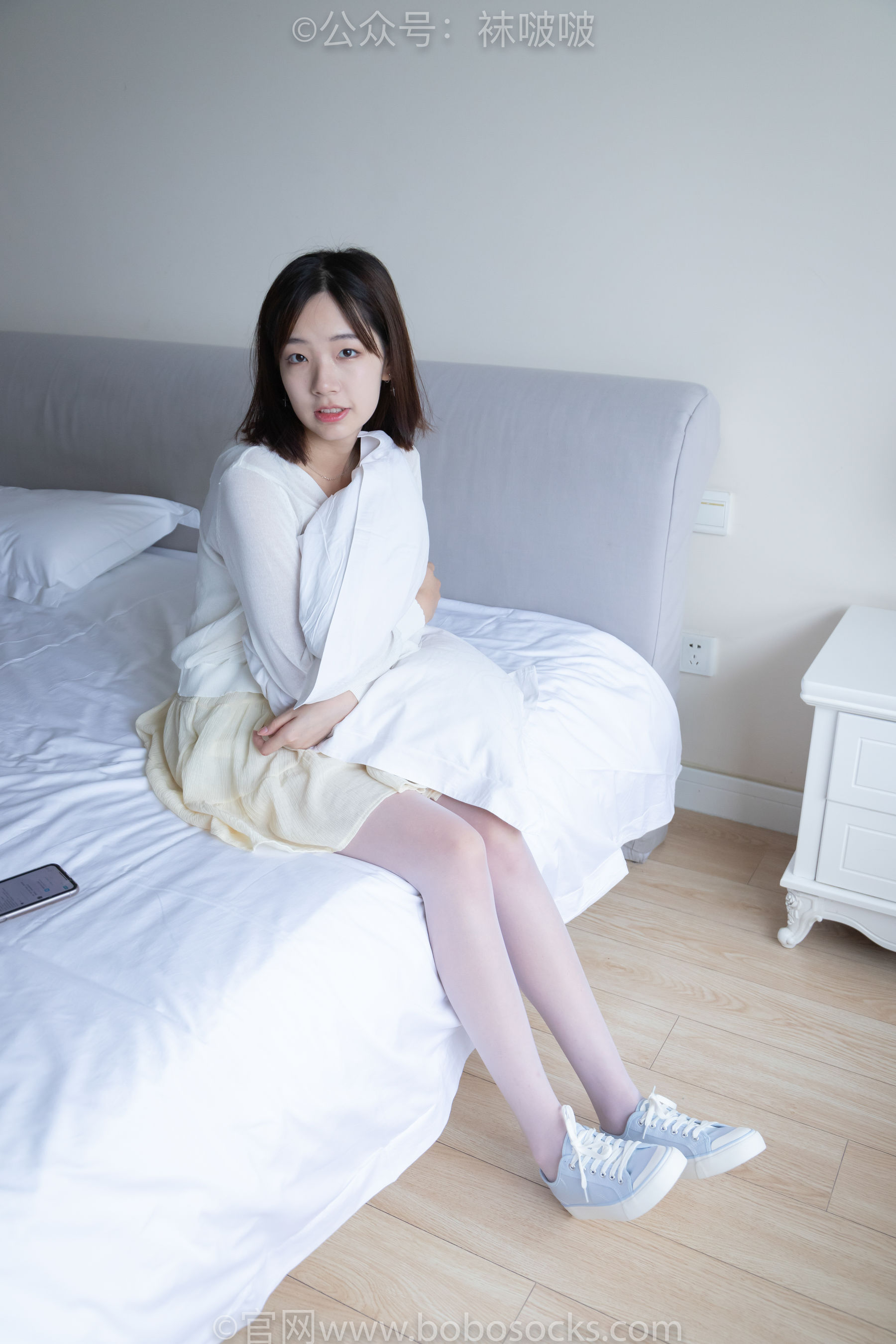 BoBoSocks袜啵啵 No.005 小甜豆-帆布鞋、薄白丝