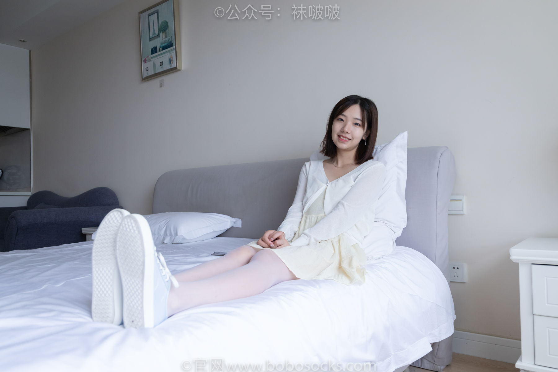BoBoSocks袜啵啵 No.005 小甜豆-帆布鞋、薄白丝