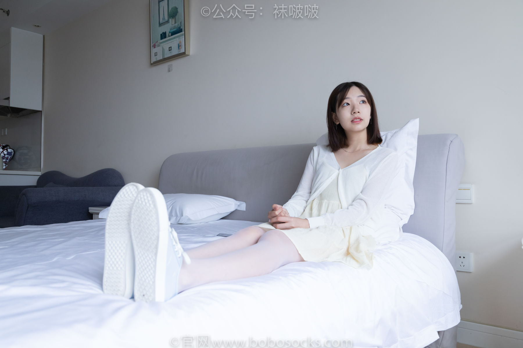 BoBoSocks袜啵啵 No.005 小甜豆-帆布鞋、薄白丝