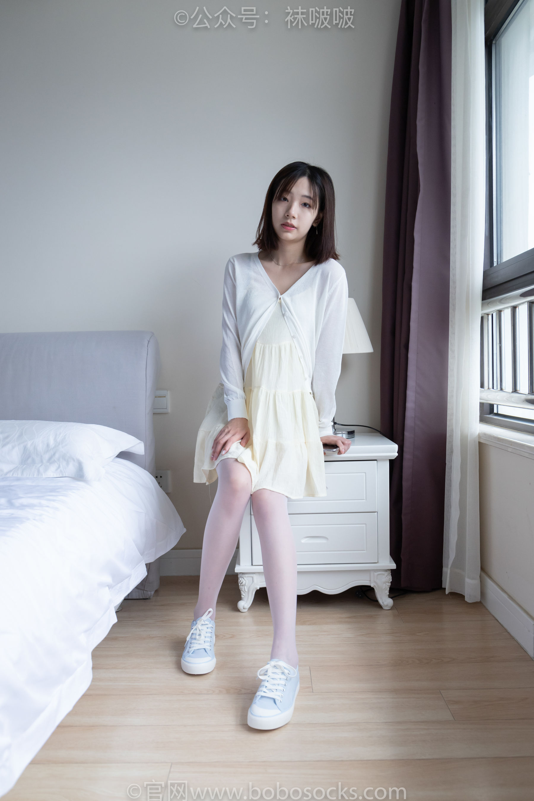 BoBoSocks袜啵啵 No.005 小甜豆-帆布鞋、薄白丝