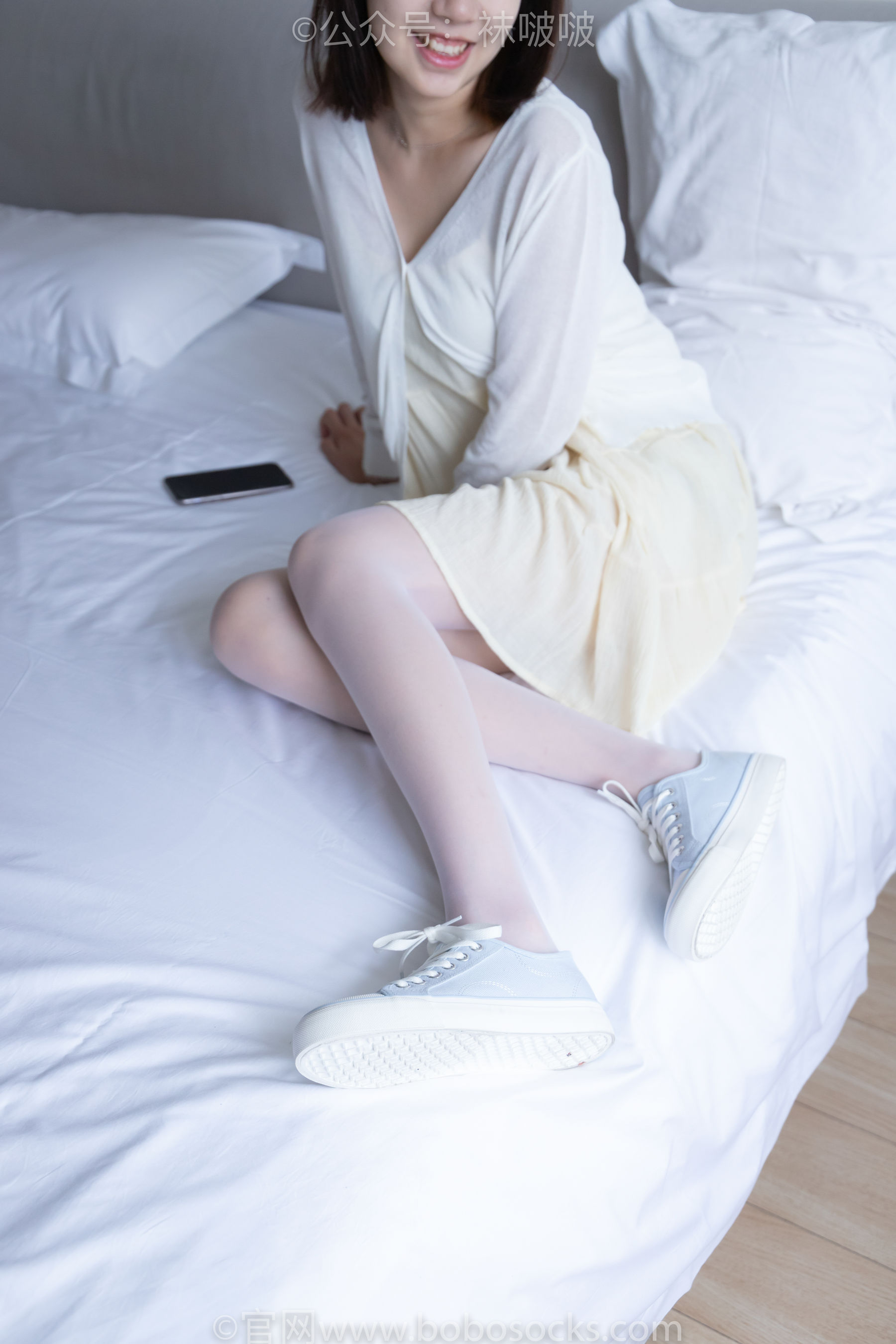 BoBoSocks袜啵啵 No.005 小甜豆-帆布鞋、薄白丝