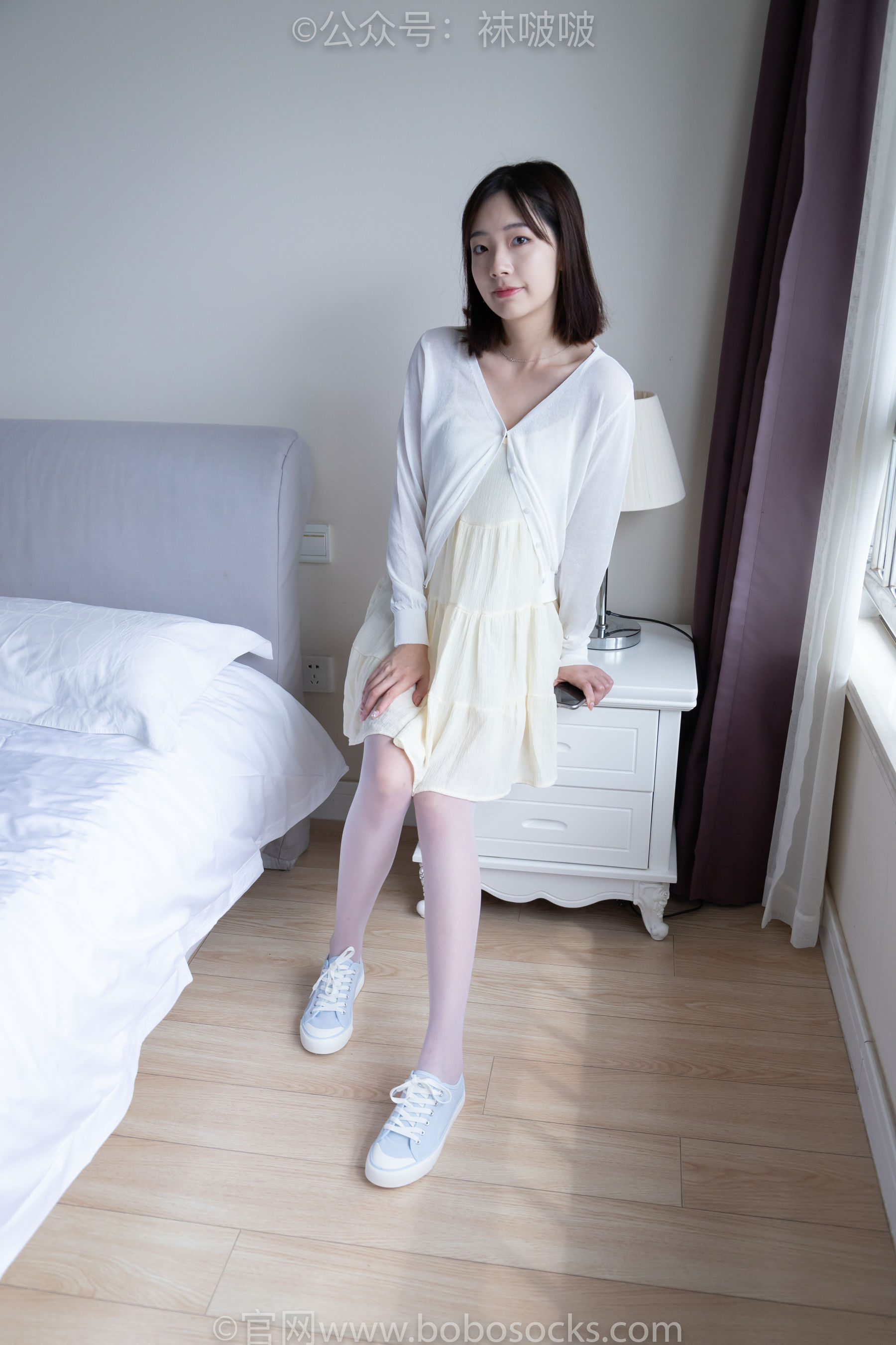 BoBoSocks袜啵啵 No.005 小甜豆-帆布鞋、薄白丝