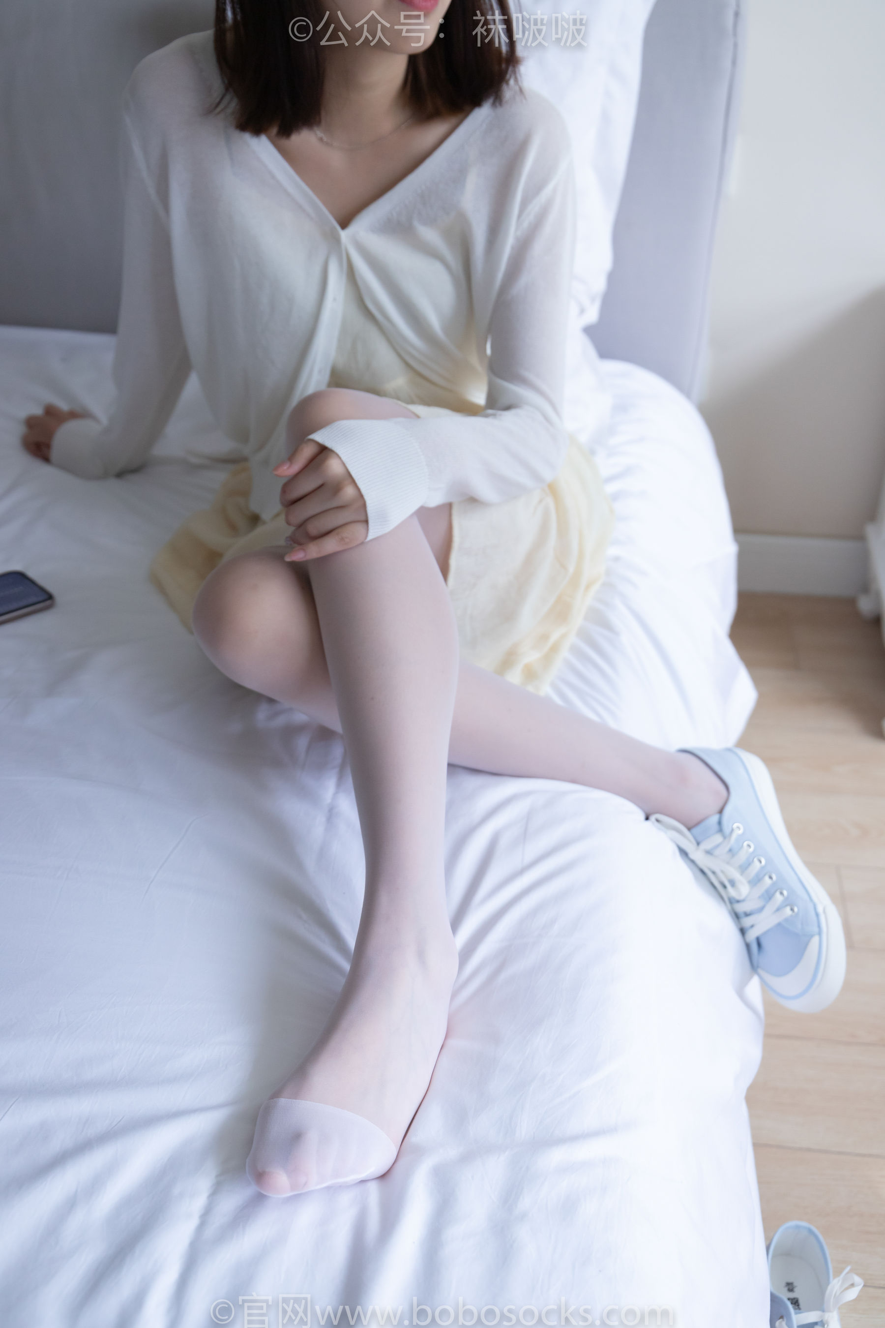 BoBoSocks袜啵啵 No.005 小甜豆-帆布鞋、薄白丝