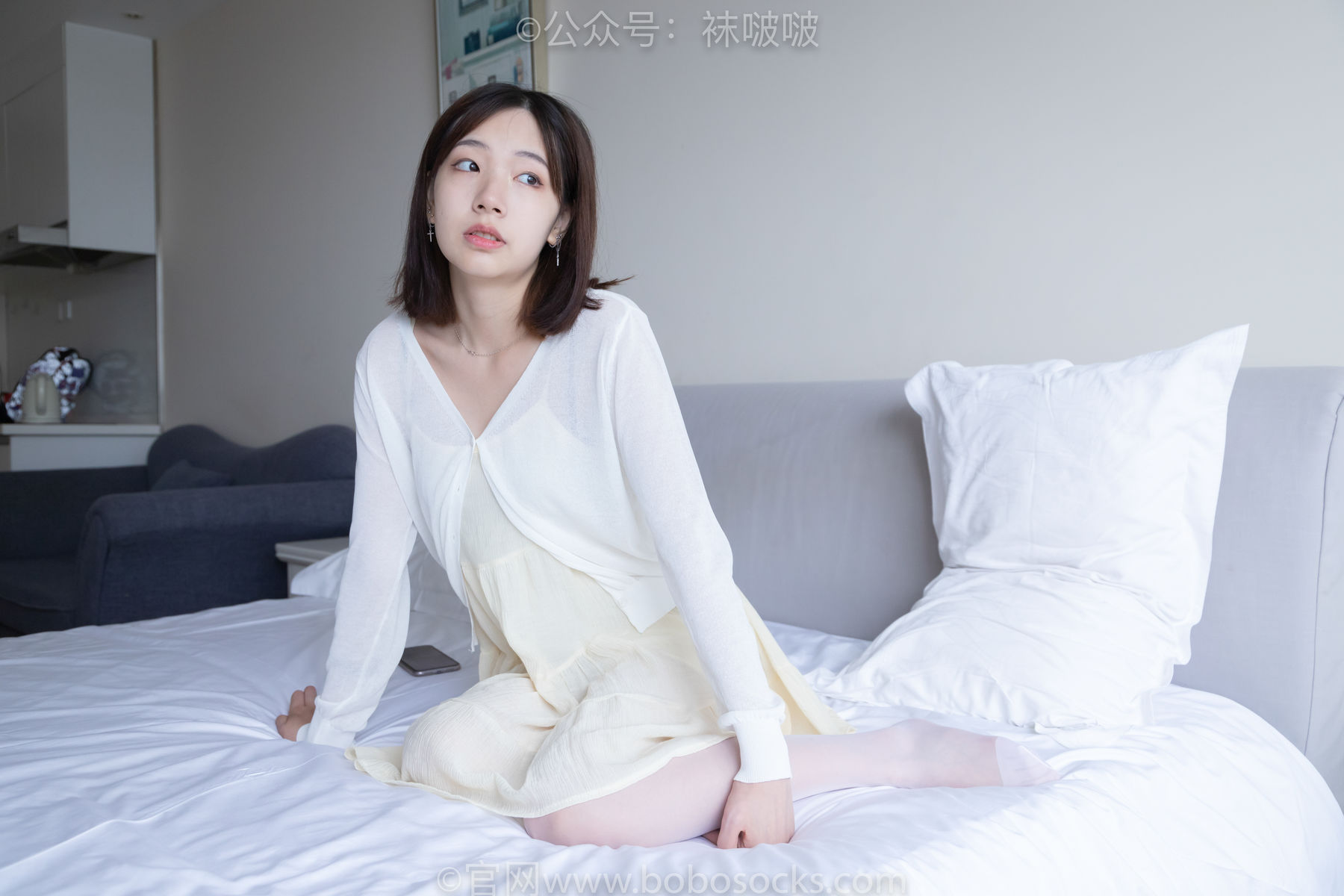 BoBoSocks袜啵啵 No.005 小甜豆-帆布鞋、薄白丝