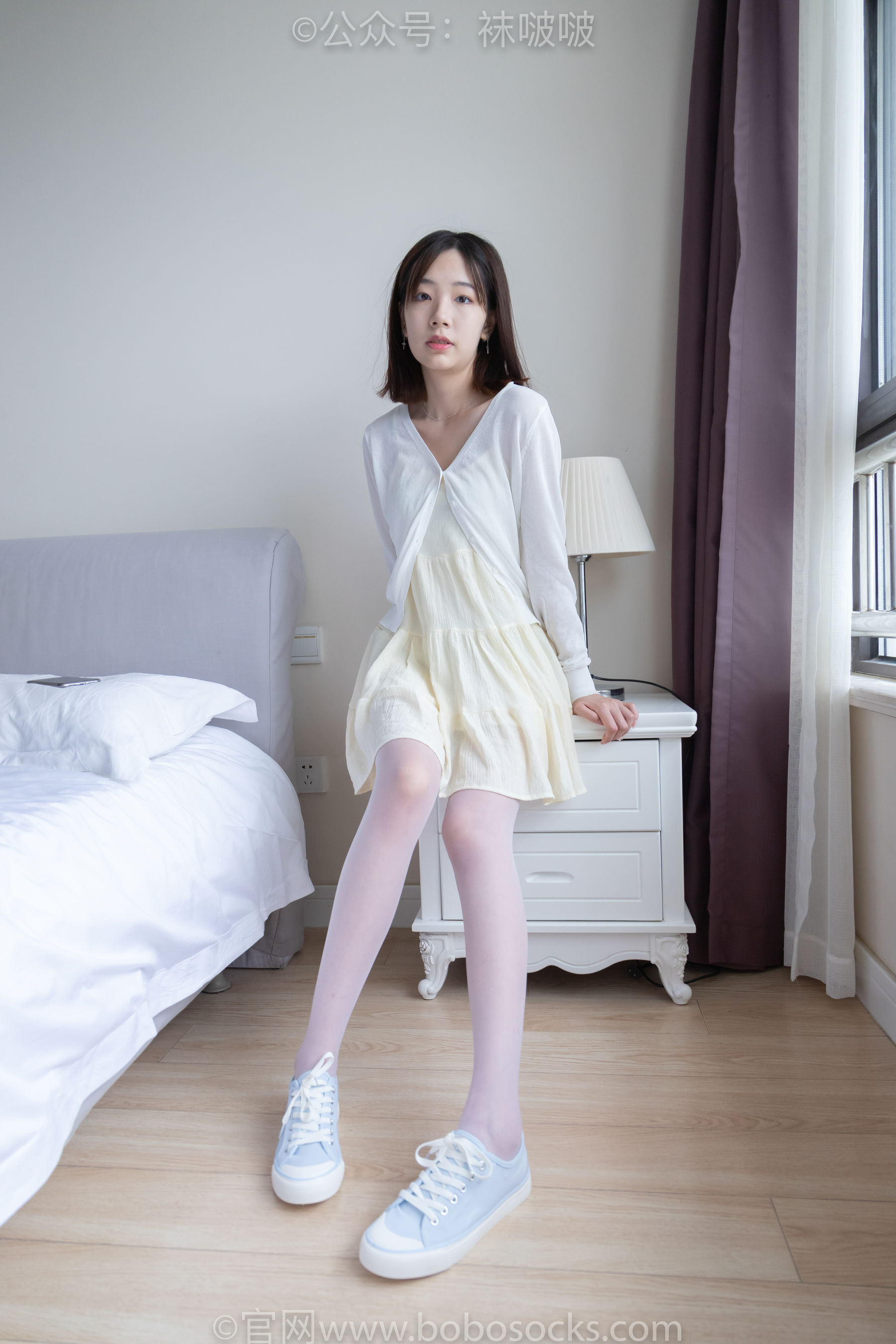 BoBoSocks袜啵啵 No.005 小甜豆-帆布鞋、薄白丝