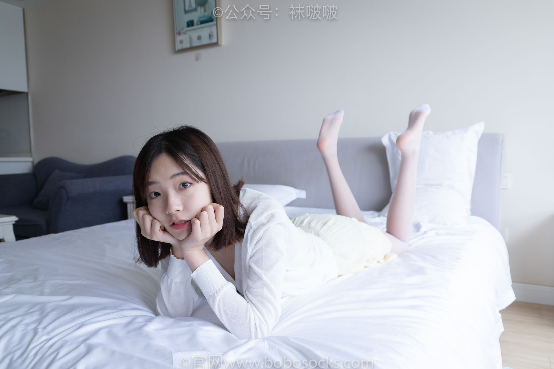 BoBoSocks袜啵啵 No.005 小甜豆-帆布鞋、薄白丝