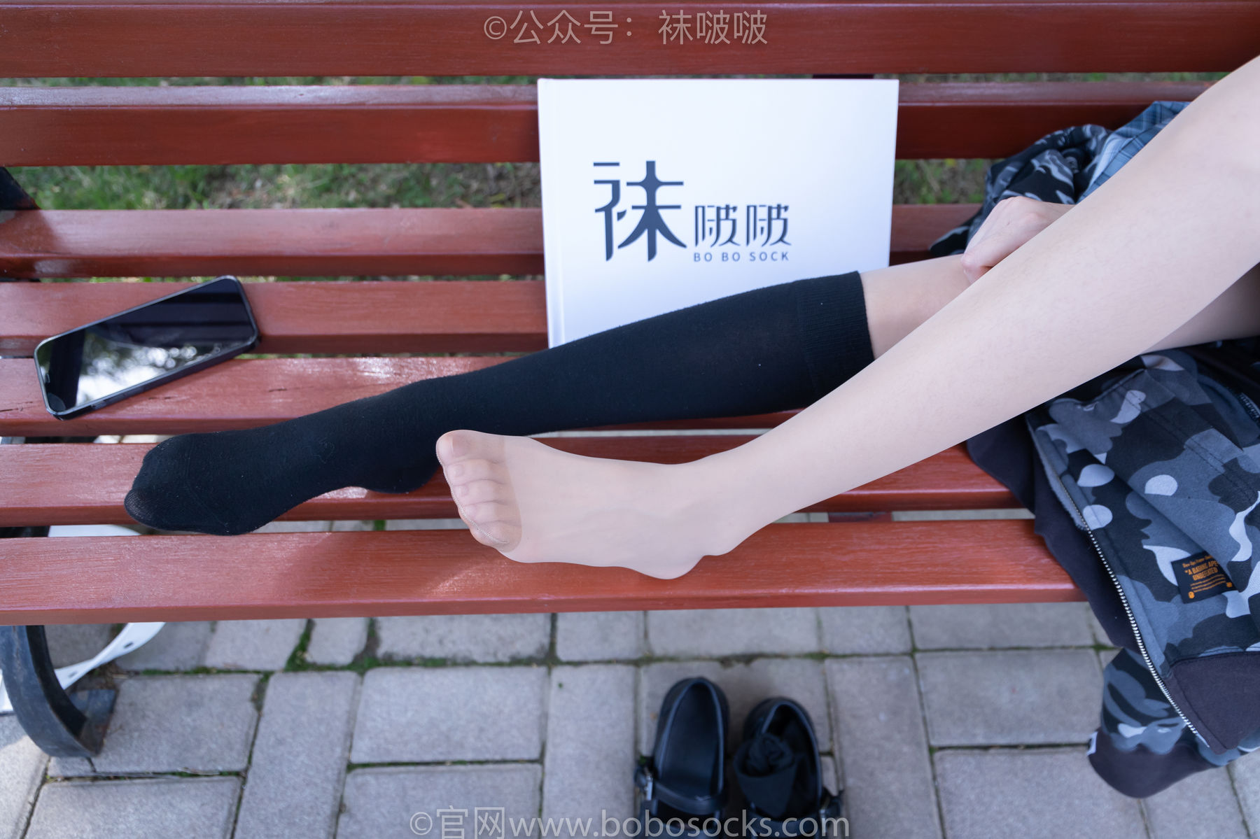 BoBoSocks袜啵啵 No.007 稚予-JK制服、皮鞋、黑色中筒棉袜、肉丝