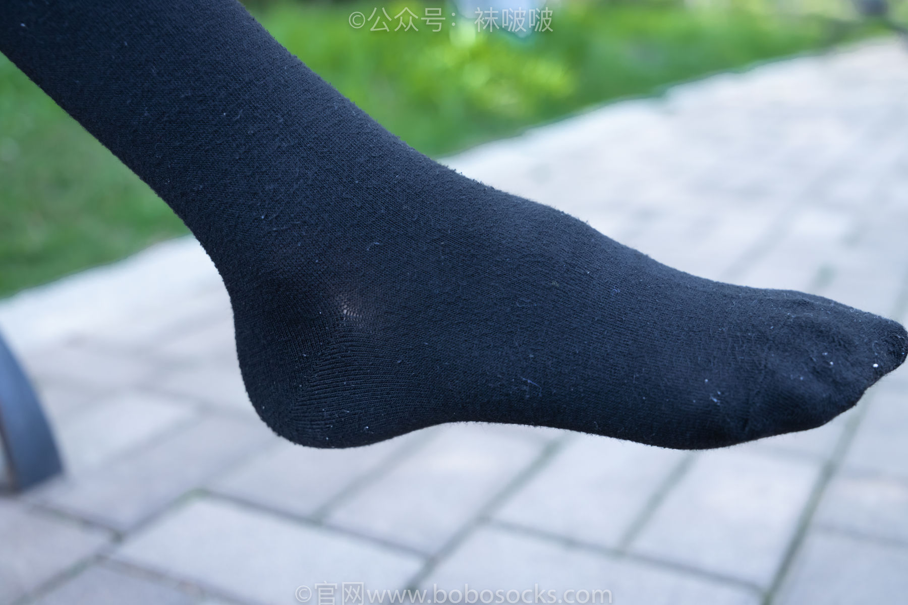 BoBoSocks袜啵啵 No.007 稚予-JK制服、皮鞋、黑色中筒棉袜、肉丝