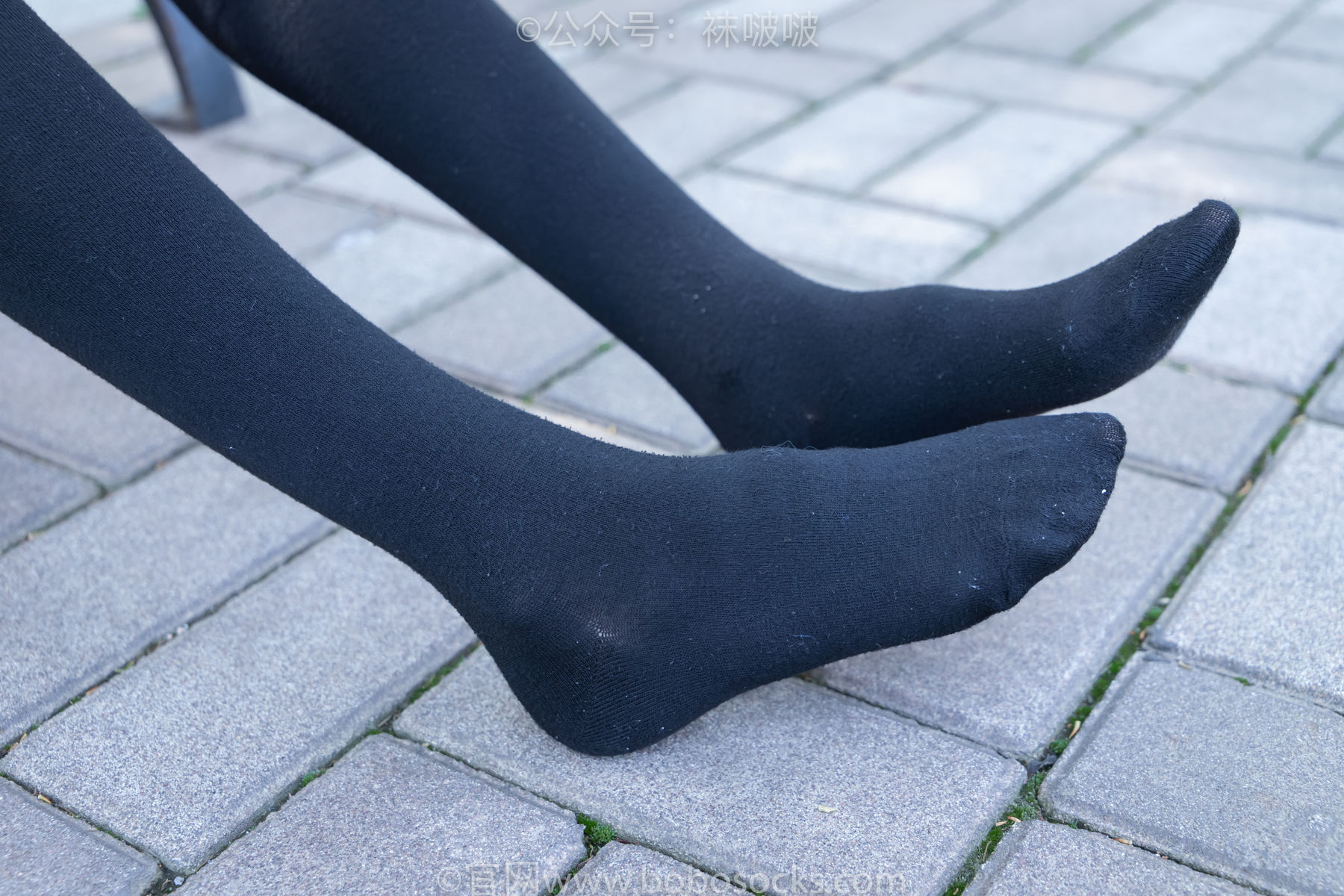 BoBoSocks袜啵啵 No.007 稚予-JK制服、皮鞋、黑色中筒棉袜、肉丝
