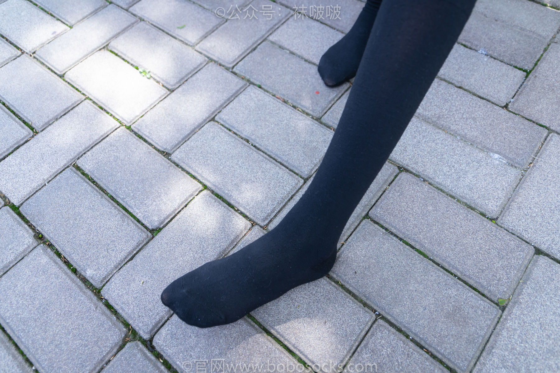 BoBoSocks袜啵啵 No.007 稚予-JK制服、皮鞋、黑色中筒棉袜、肉丝