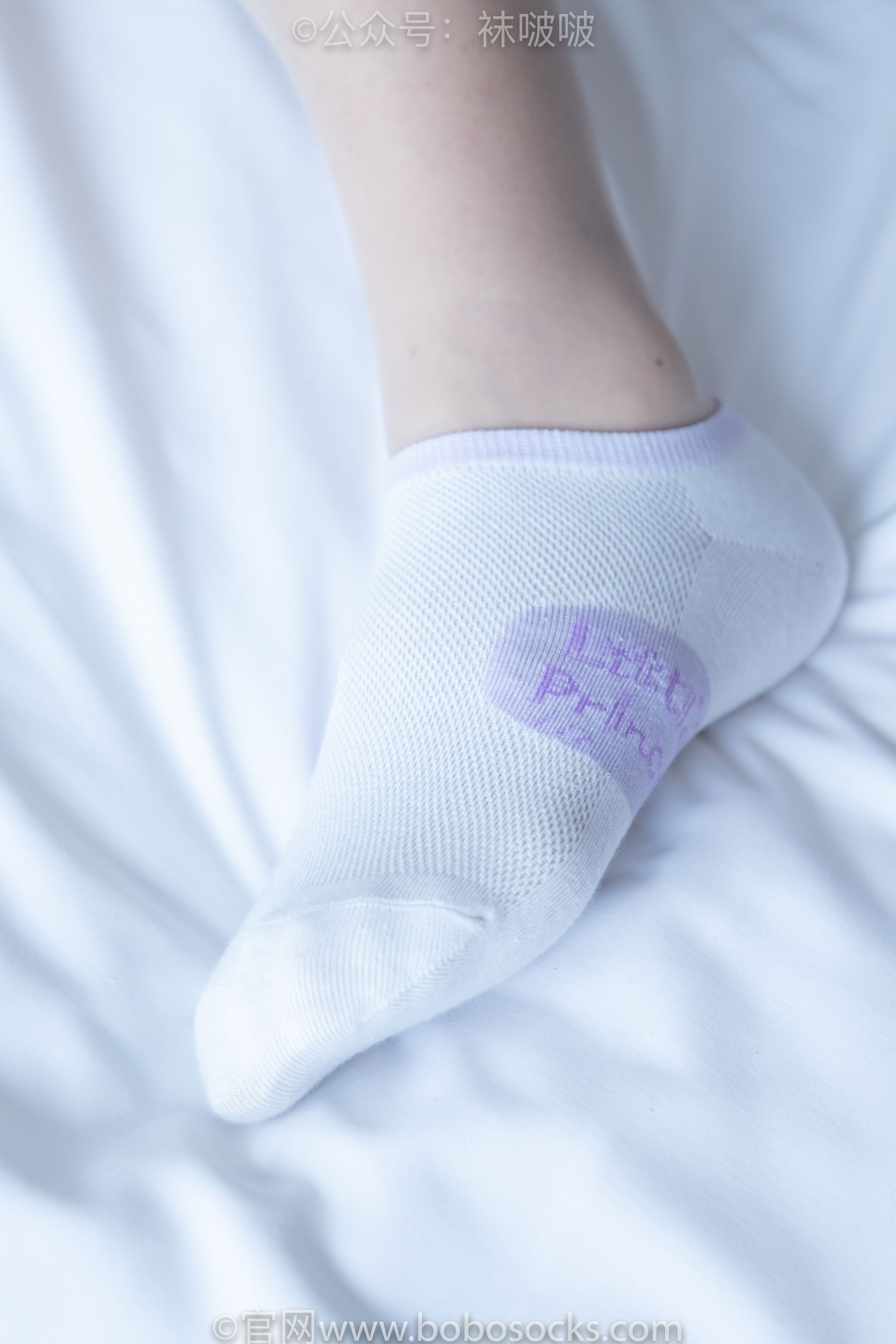 BoBoSocks袜啵啵 No.008 涵涵-帆布鞋、白色短棉袜、肉丝