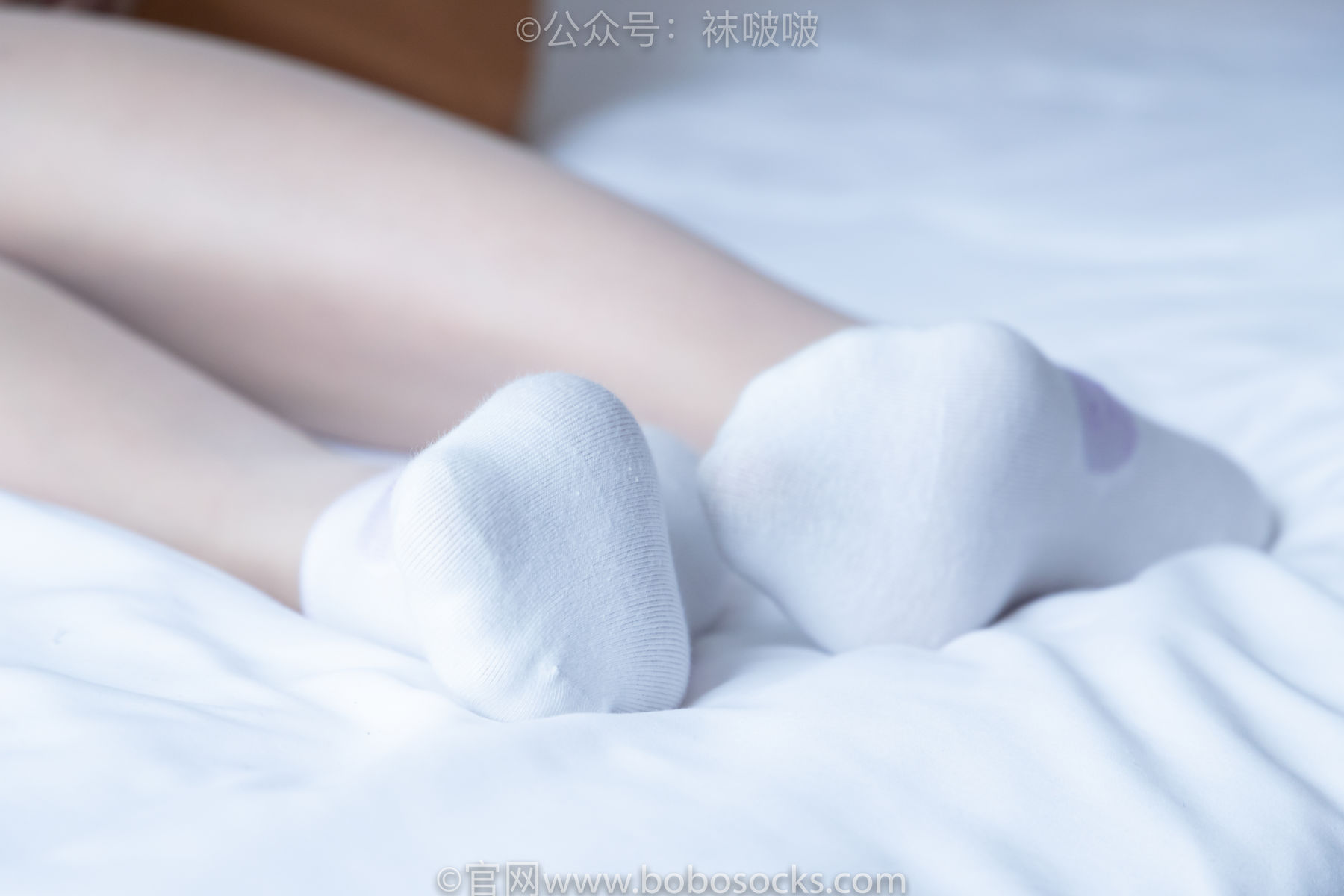 BoBoSocks袜啵啵 No.008 涵涵-帆布鞋、白色短棉袜、肉丝