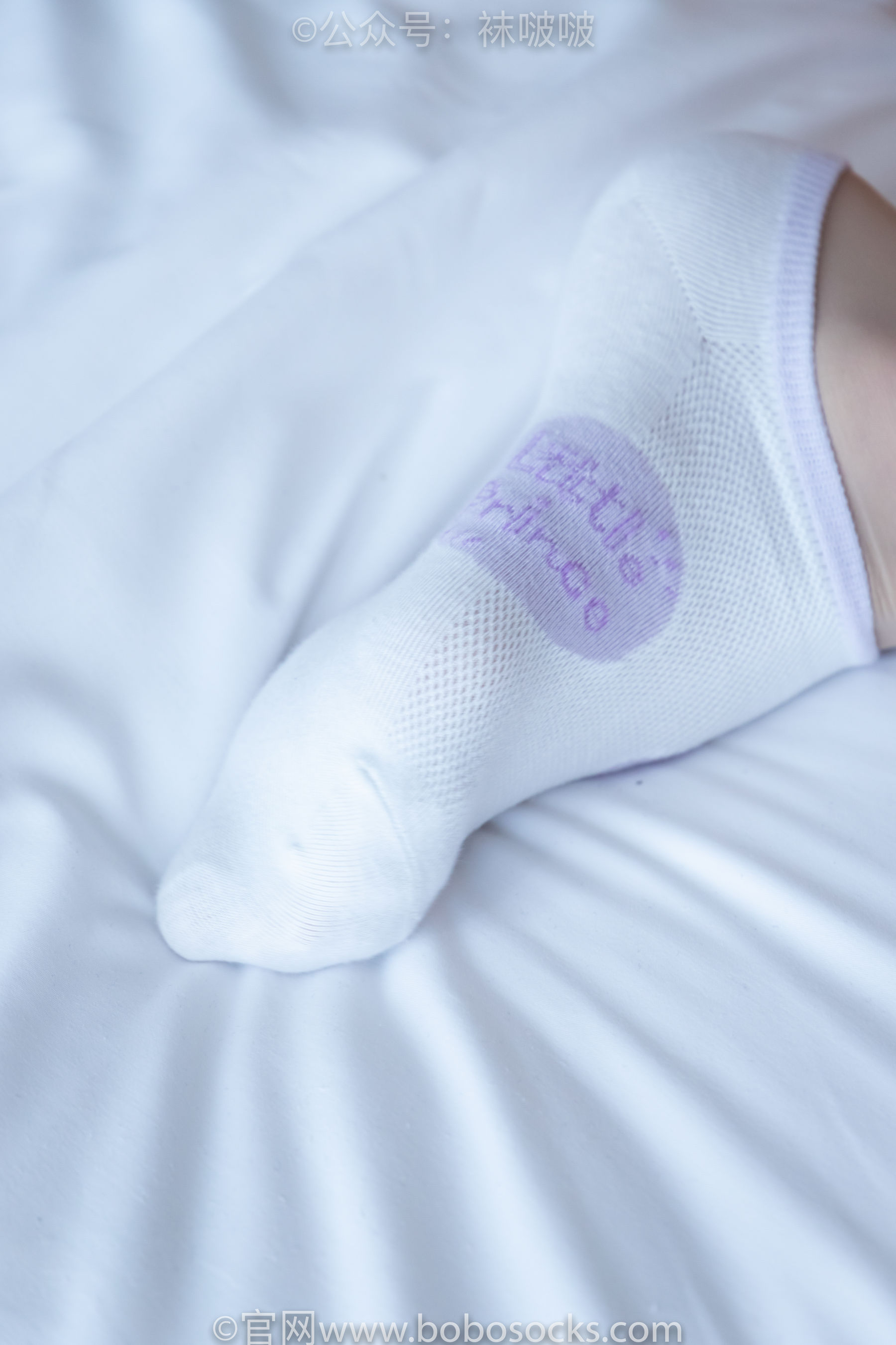 BoBoSocks袜啵啵 No.008 涵涵-帆布鞋、白色短棉袜、肉丝
