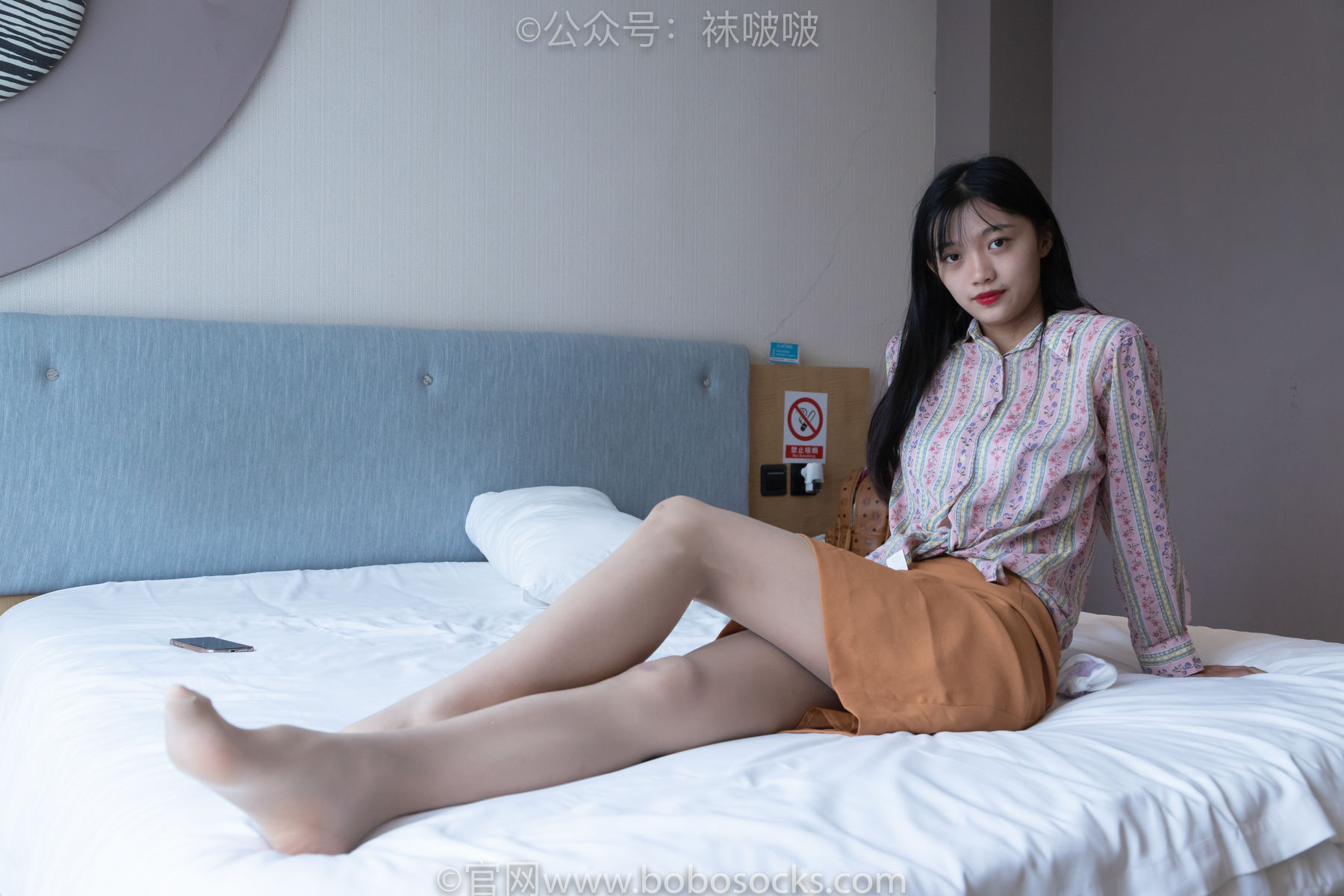 BoBoSocks袜啵啵 No.008 涵涵-帆布鞋、白色短棉袜、肉丝