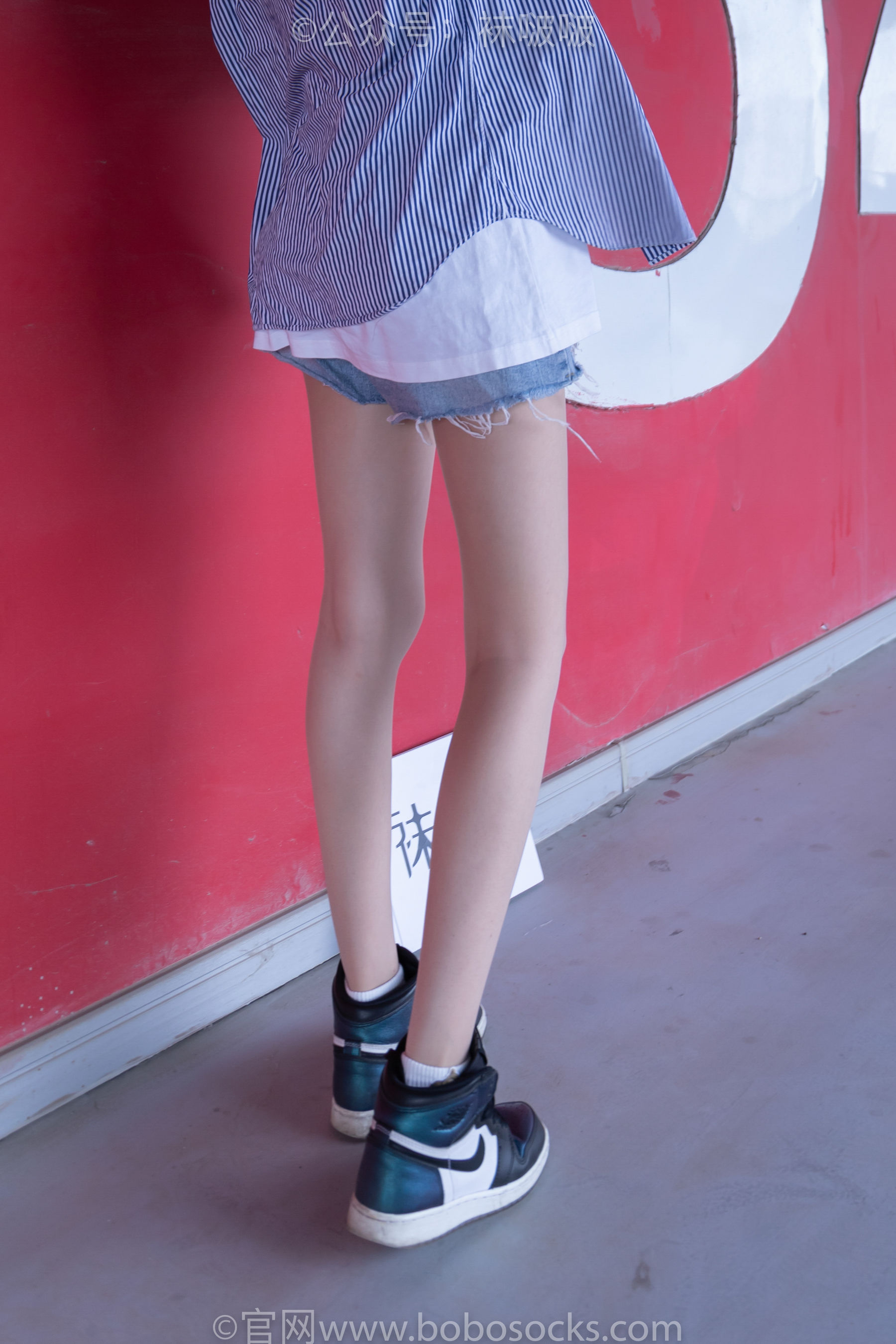 BoBoSocks袜啵啵 No.011 稚予-AJ、白色短棉袜、肉丝