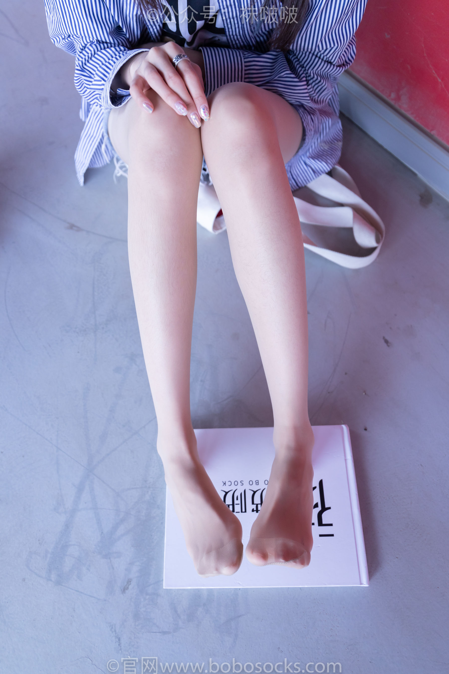 BoBoSocks袜啵啵 No.011 稚予-AJ、白色短棉袜、肉丝
