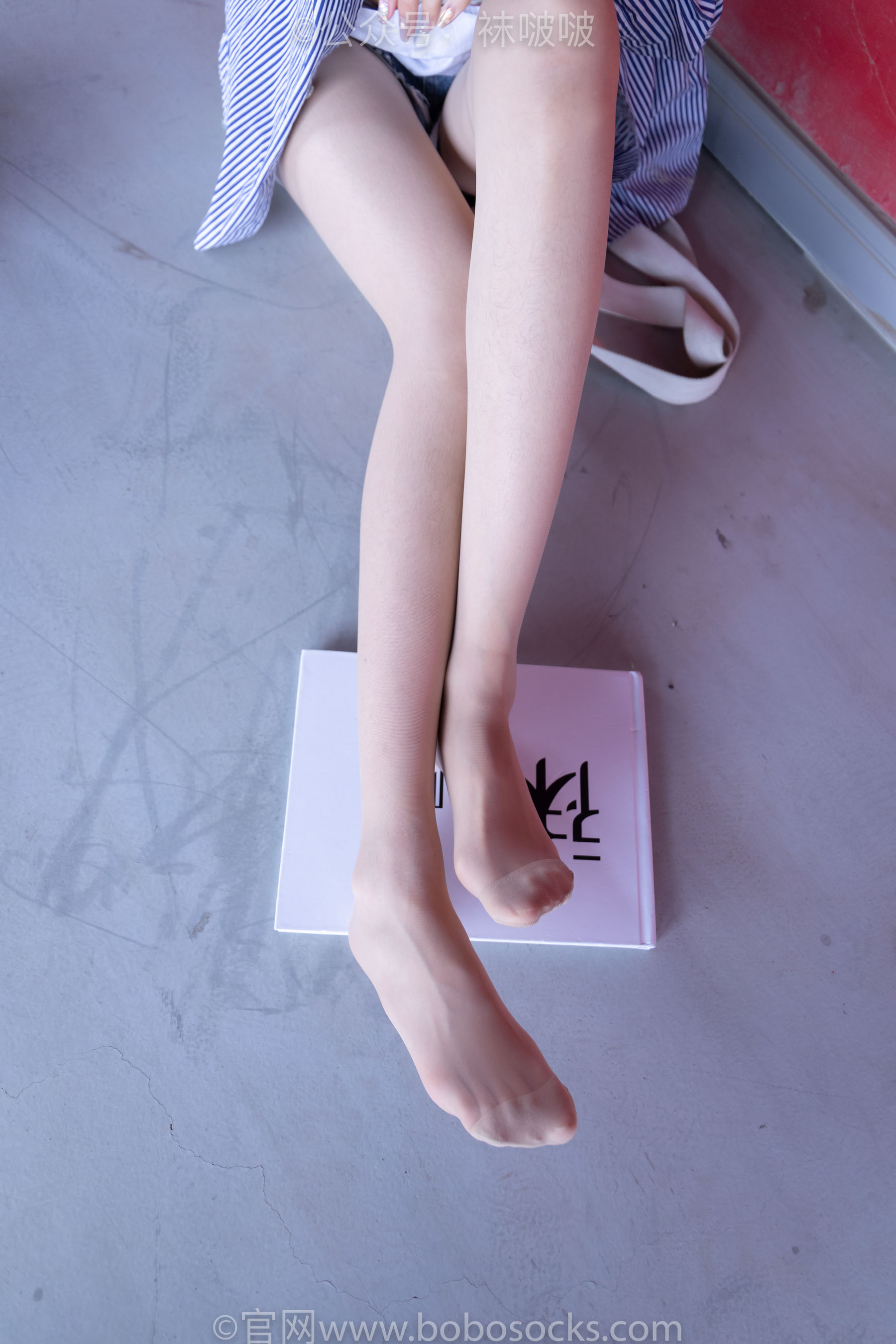 BoBoSocks袜啵啵 No.011 稚予-AJ、白色短棉袜、肉丝
