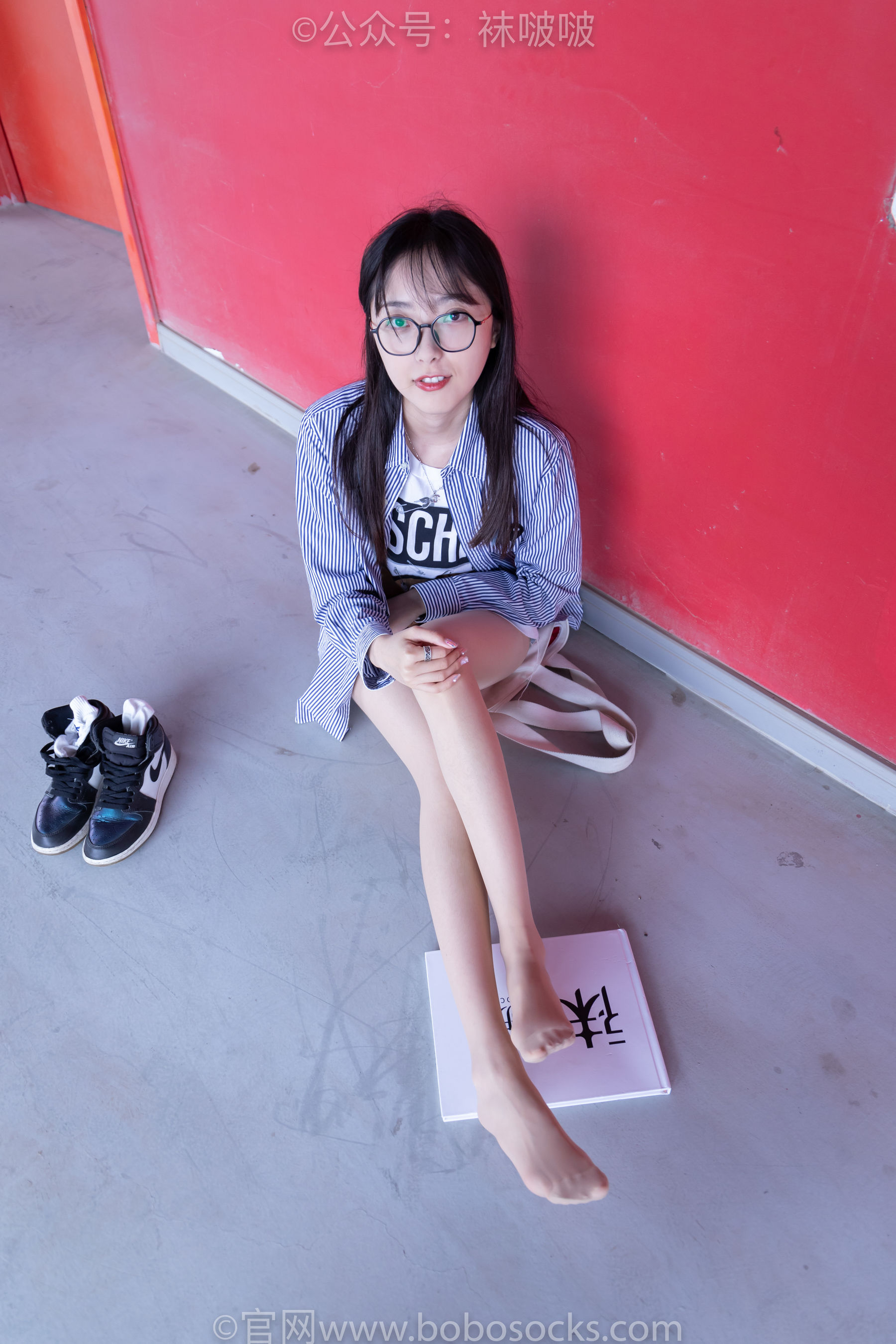BoBoSocks袜啵啵 No.011 稚予-AJ、白色短棉袜、肉丝