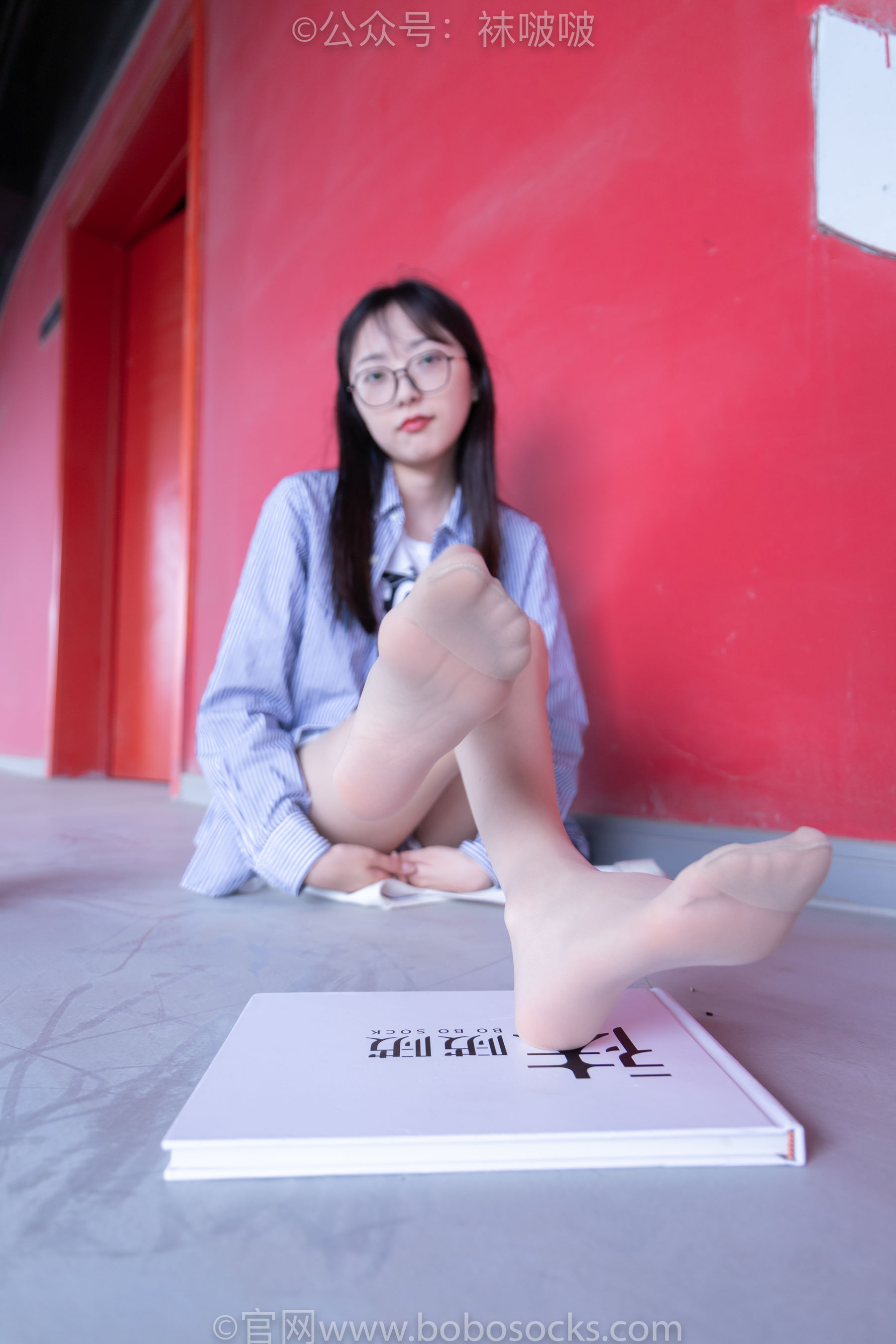 BoBoSocks袜啵啵 No.011 稚予-AJ、白色短棉袜、肉丝