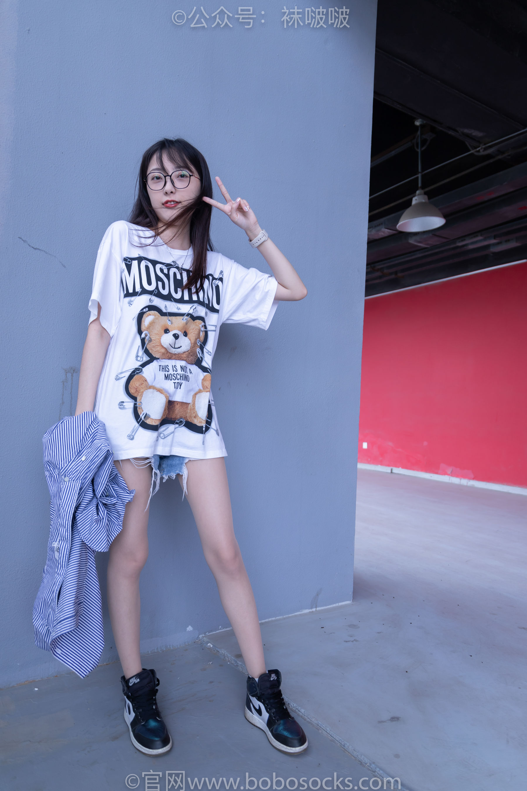 BoBoSocks袜啵啵 No.011 稚予-AJ、白色短棉袜、肉丝