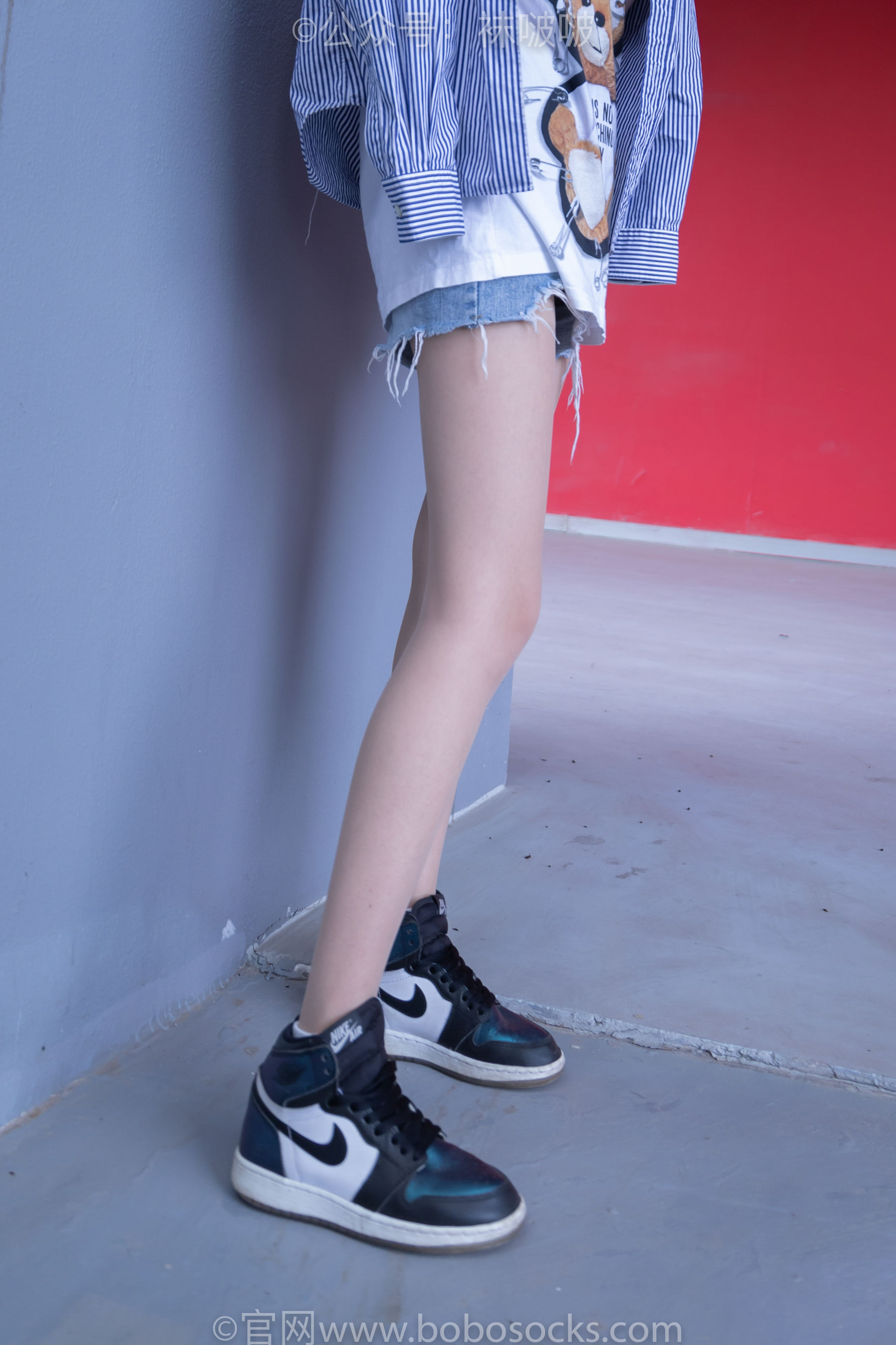 BoBoSocks袜啵啵 No.011 稚予-AJ、白色短棉袜、肉丝
