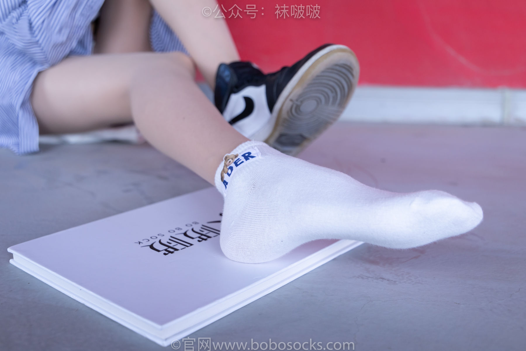 BoBoSocks袜啵啵 No.011 稚予-AJ、白色短棉袜、肉丝