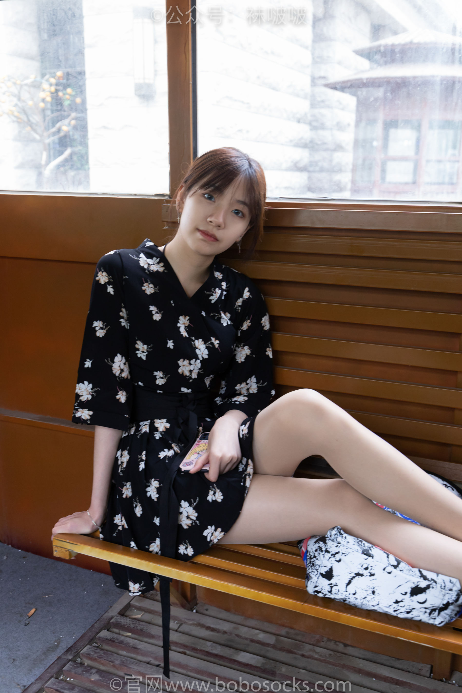 BoBoSocks袜啵啵 No.013 小甜豆-匡威帆布鞋、浅灰色短棉袜、肉丝