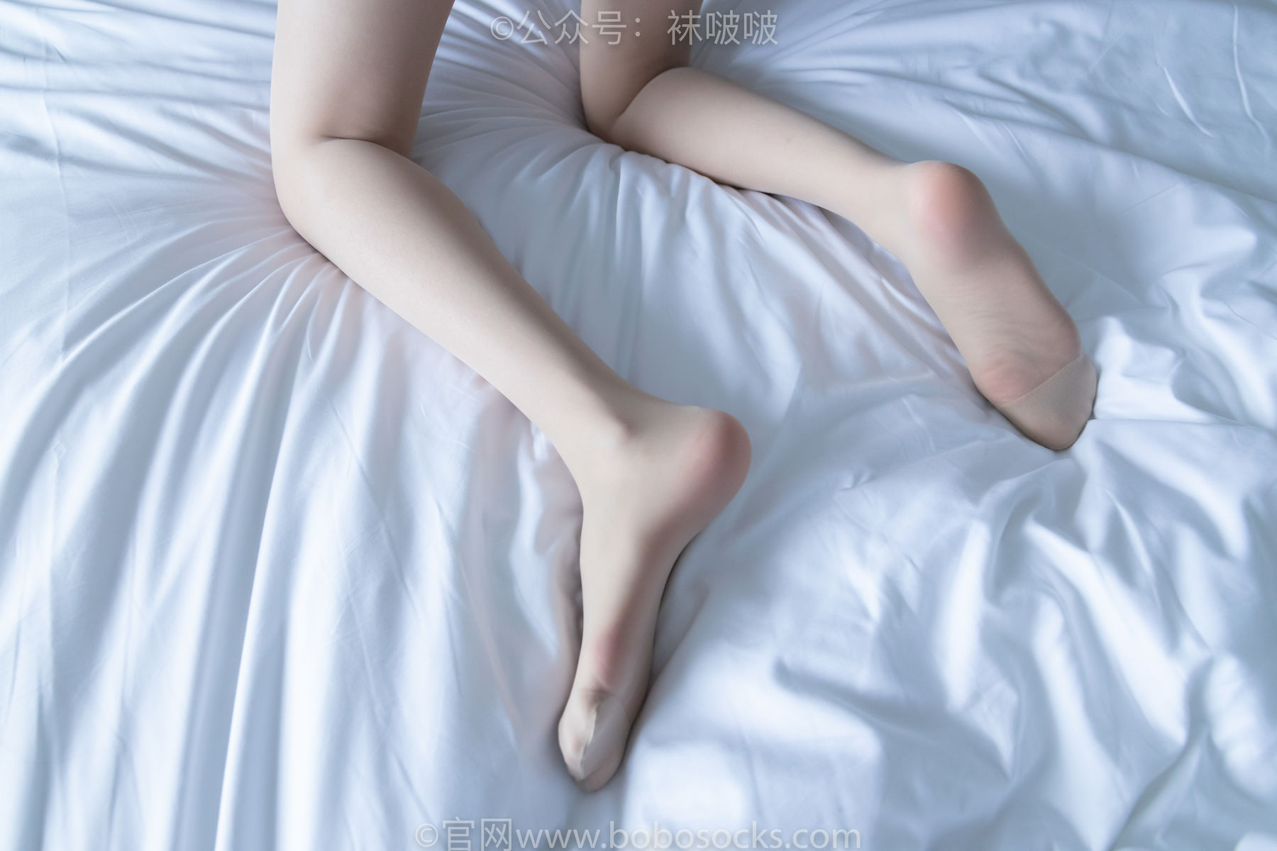 BoBoSocks袜啵啵 No.015 稚予-阿迪板鞋、白色短棉袜、肉丝