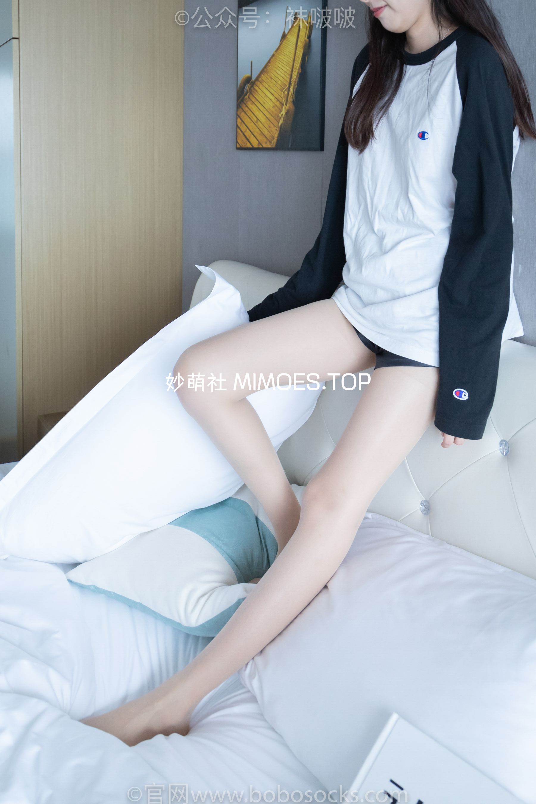BoBoSocks袜啵啵 No.015 稚予-阿迪板鞋、白色短棉袜、肉丝