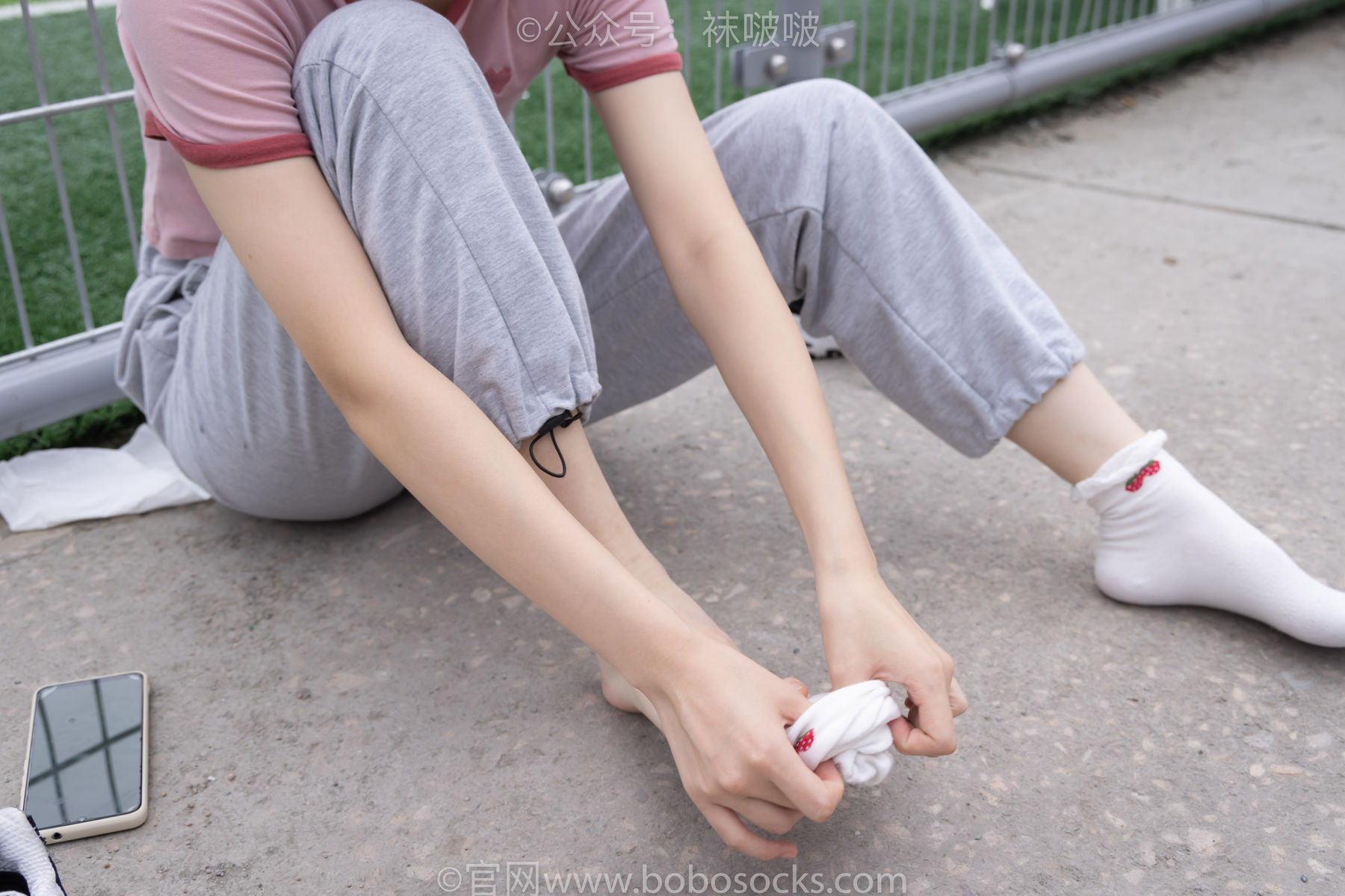 BoBoSocks袜啵啵 No.016 熊熊-斯凯奇运动鞋、棉袜、裸足
