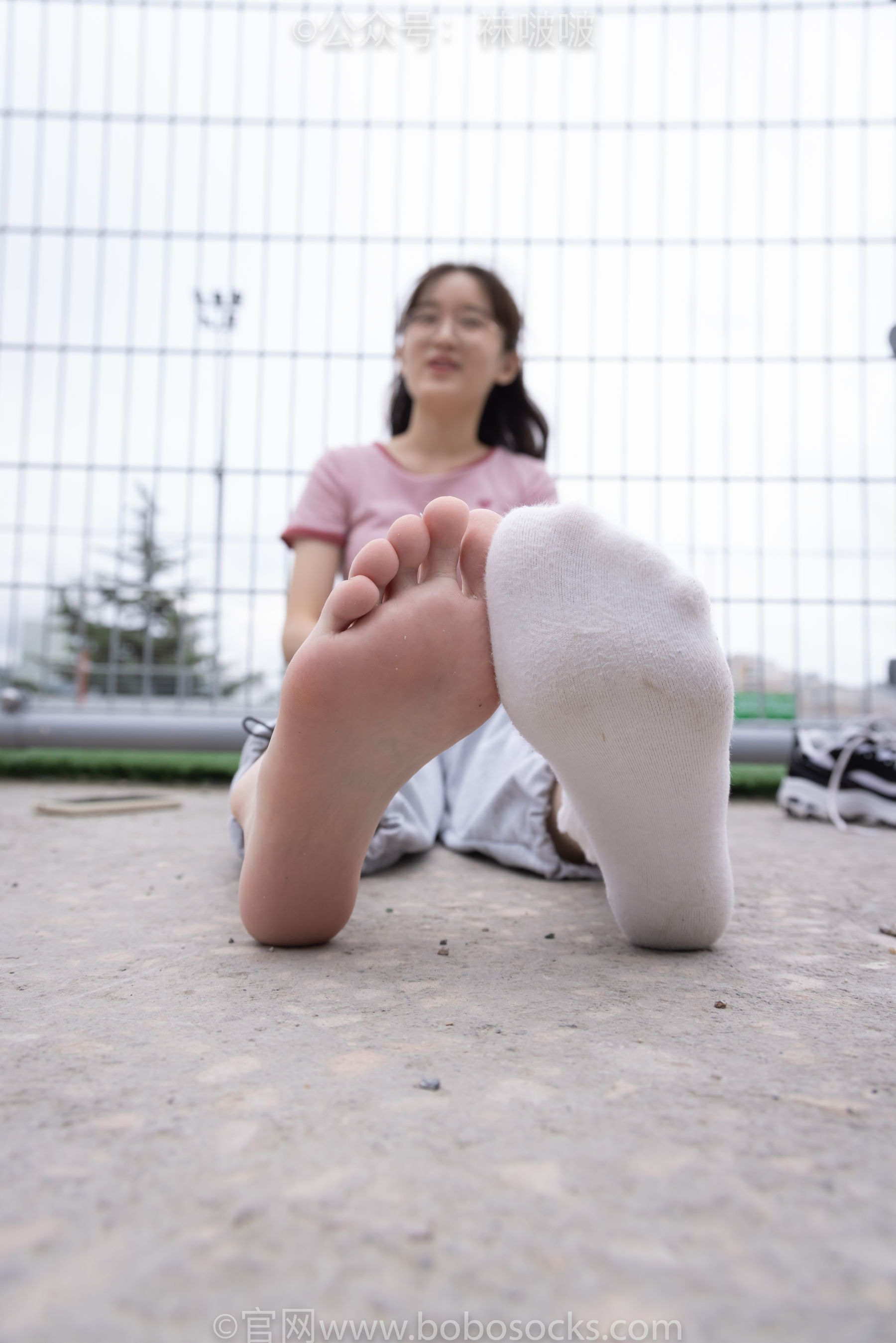 BoBoSocks袜啵啵 No.016 熊熊-斯凯奇运动鞋、棉袜、裸足