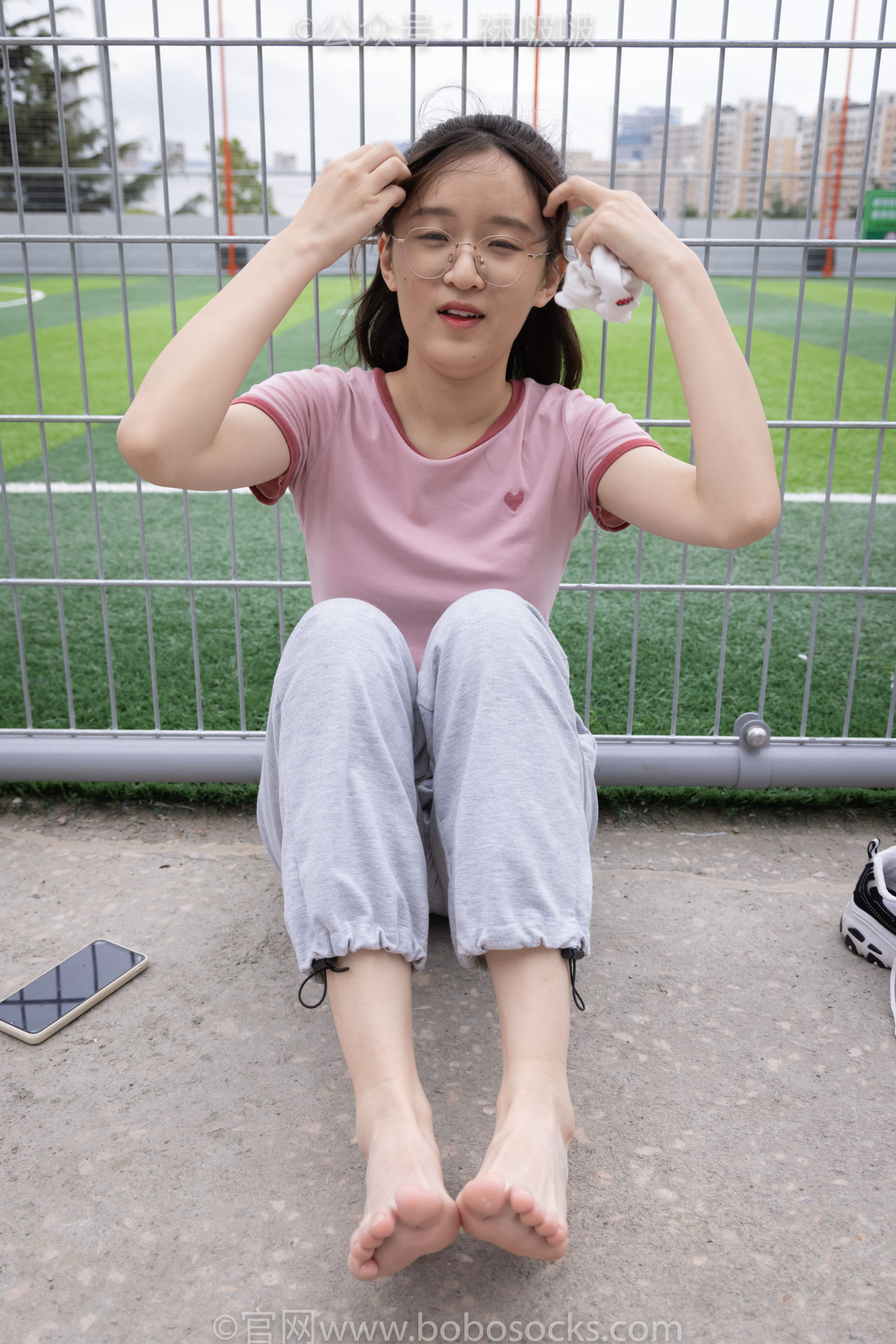 BoBoSocks袜啵啵 No.016 熊熊-斯凯奇运动鞋、棉袜、裸足