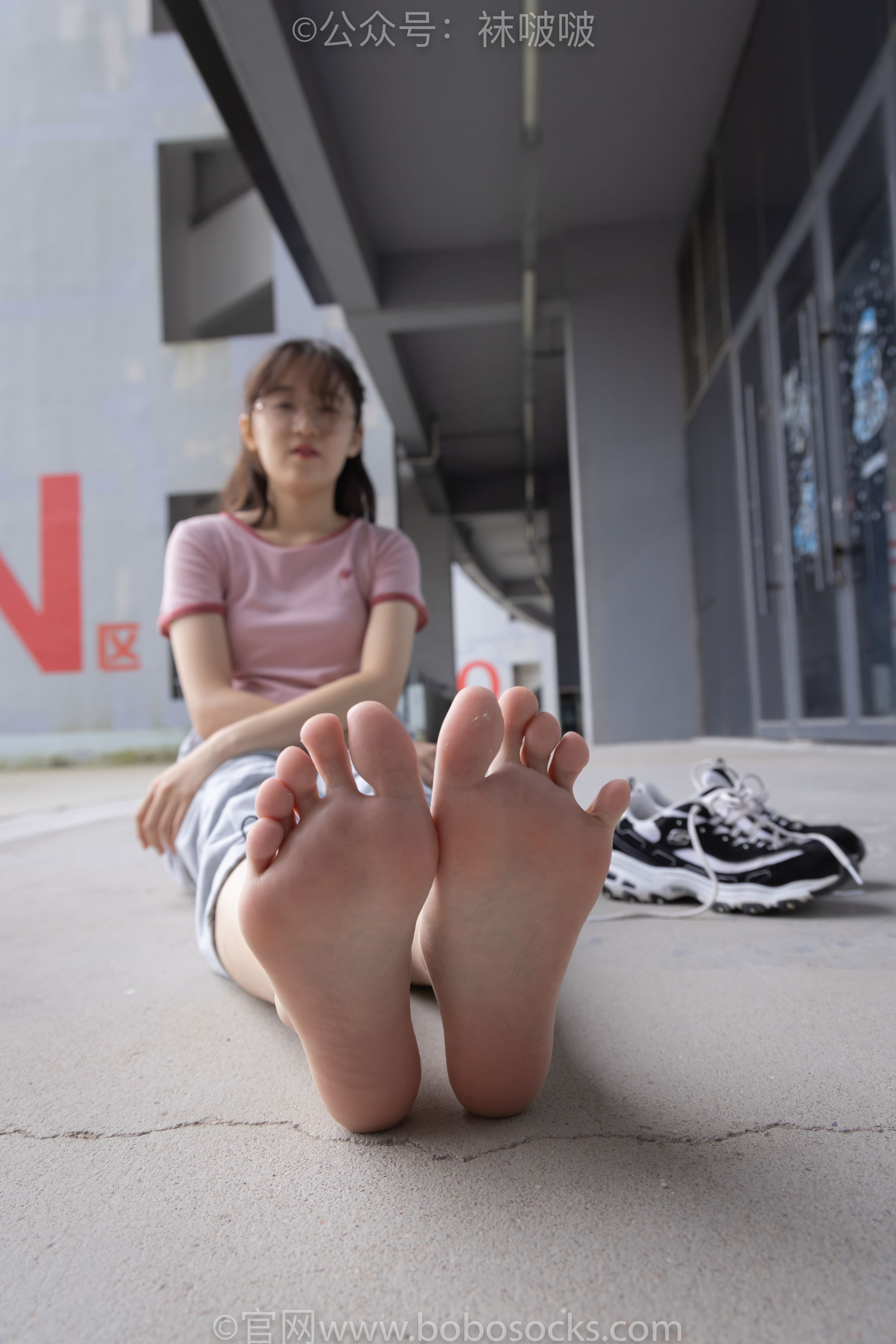 BoBoSocks袜啵啵 No.016 熊熊-斯凯奇运动鞋、棉袜、裸足