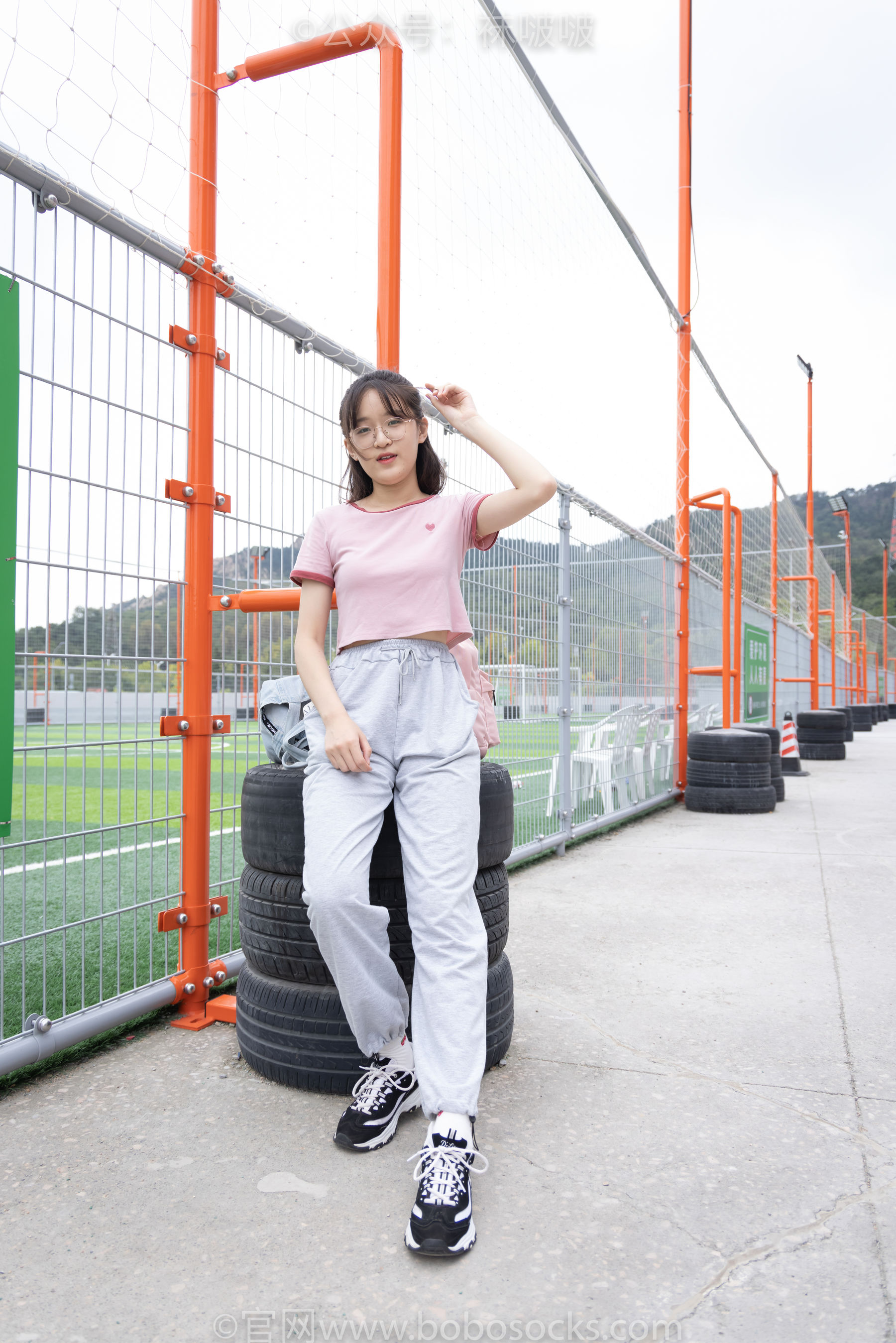 BoBoSocks袜啵啵 No.016 熊熊-斯凯奇运动鞋、棉袜、裸足