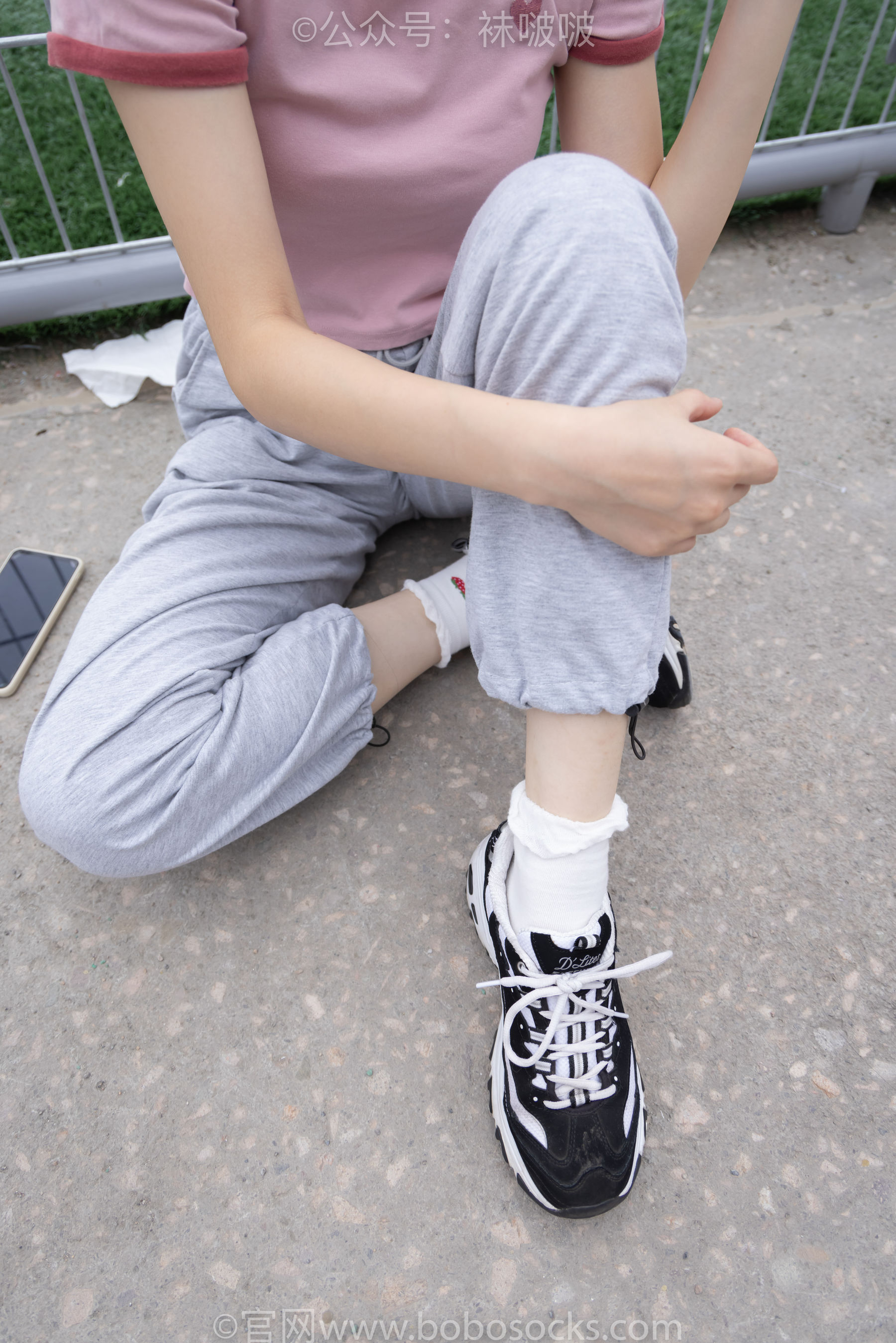 BoBoSocks袜啵啵 No.016 熊熊-斯凯奇运动鞋、棉袜、裸足