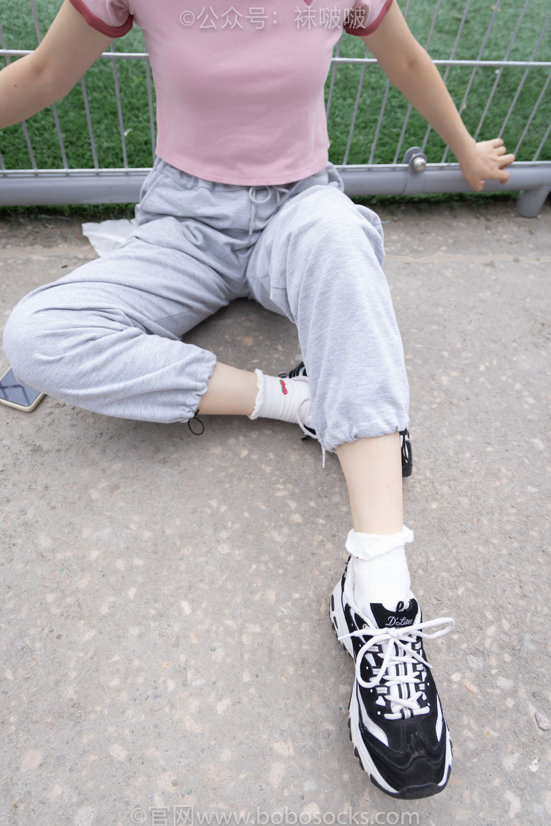 BoBoSocks袜啵啵 No.016 熊熊-斯凯奇运动鞋、棉袜、裸足