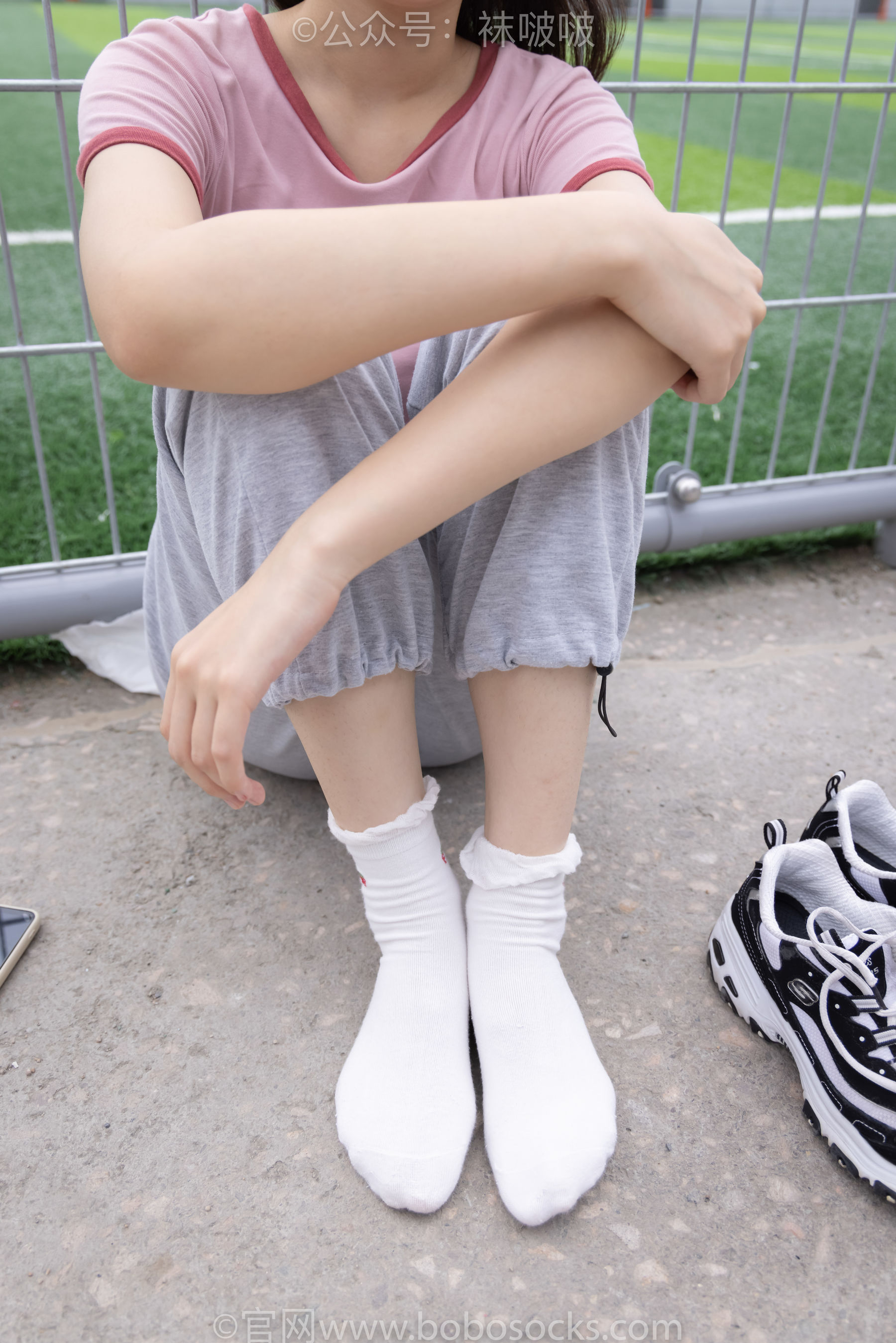 BoBoSocks袜啵啵 No.016 熊熊-斯凯奇运动鞋、棉袜、裸足