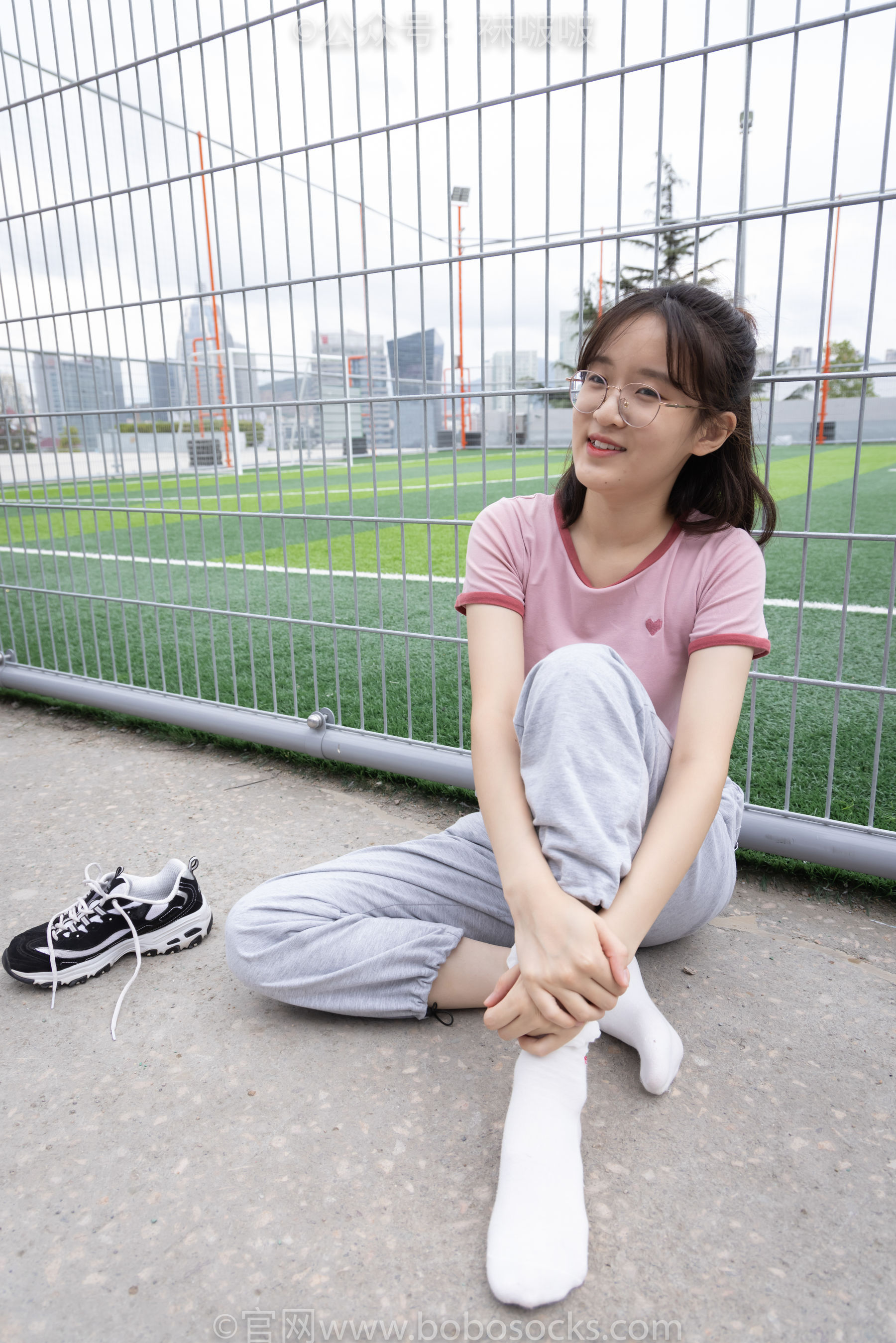 BoBoSocks袜啵啵 No.016 熊熊-斯凯奇运动鞋、棉袜、裸足