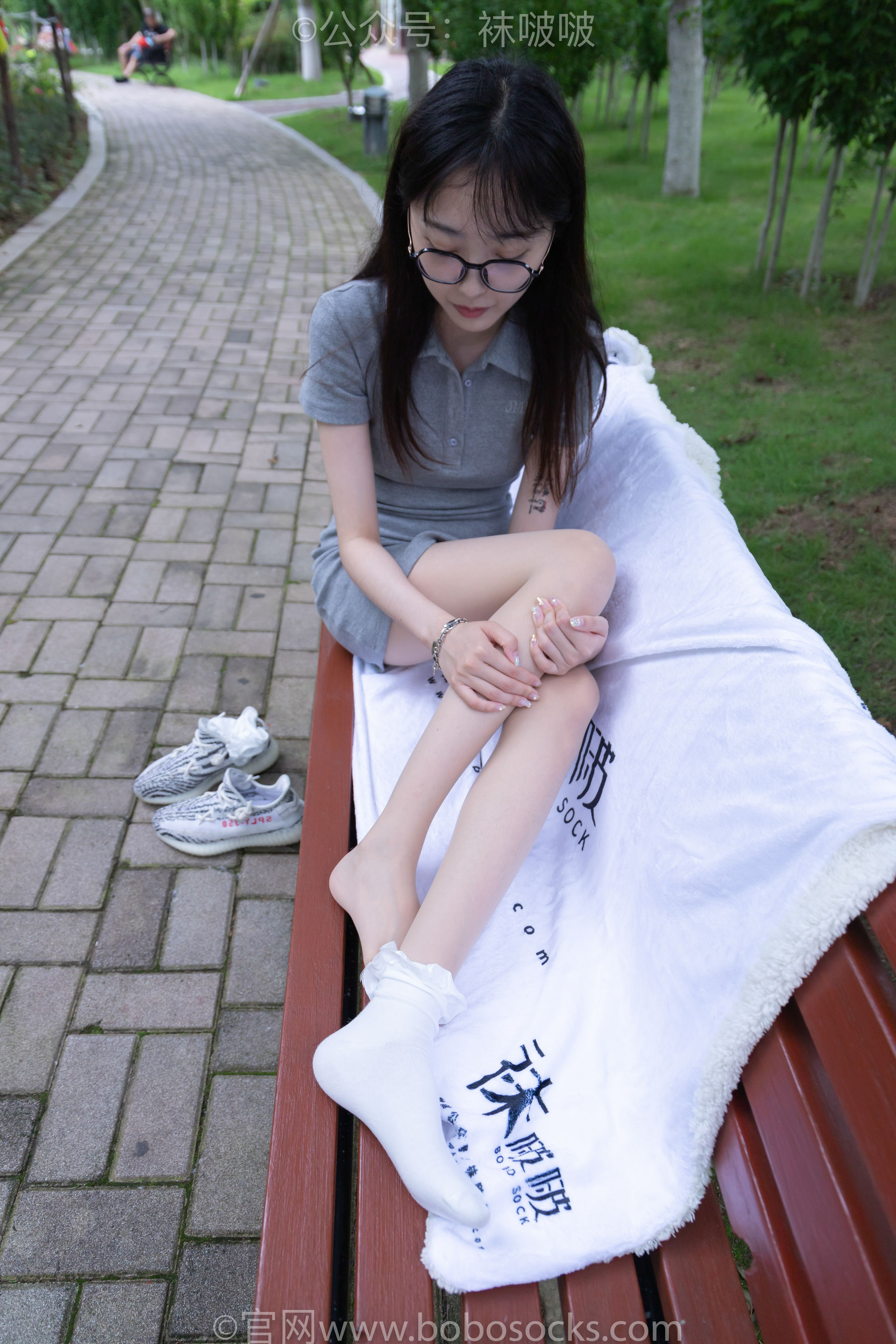BoBoSocks袜啵啵 No.019 稚予-椰子、白棉袜、肉丝