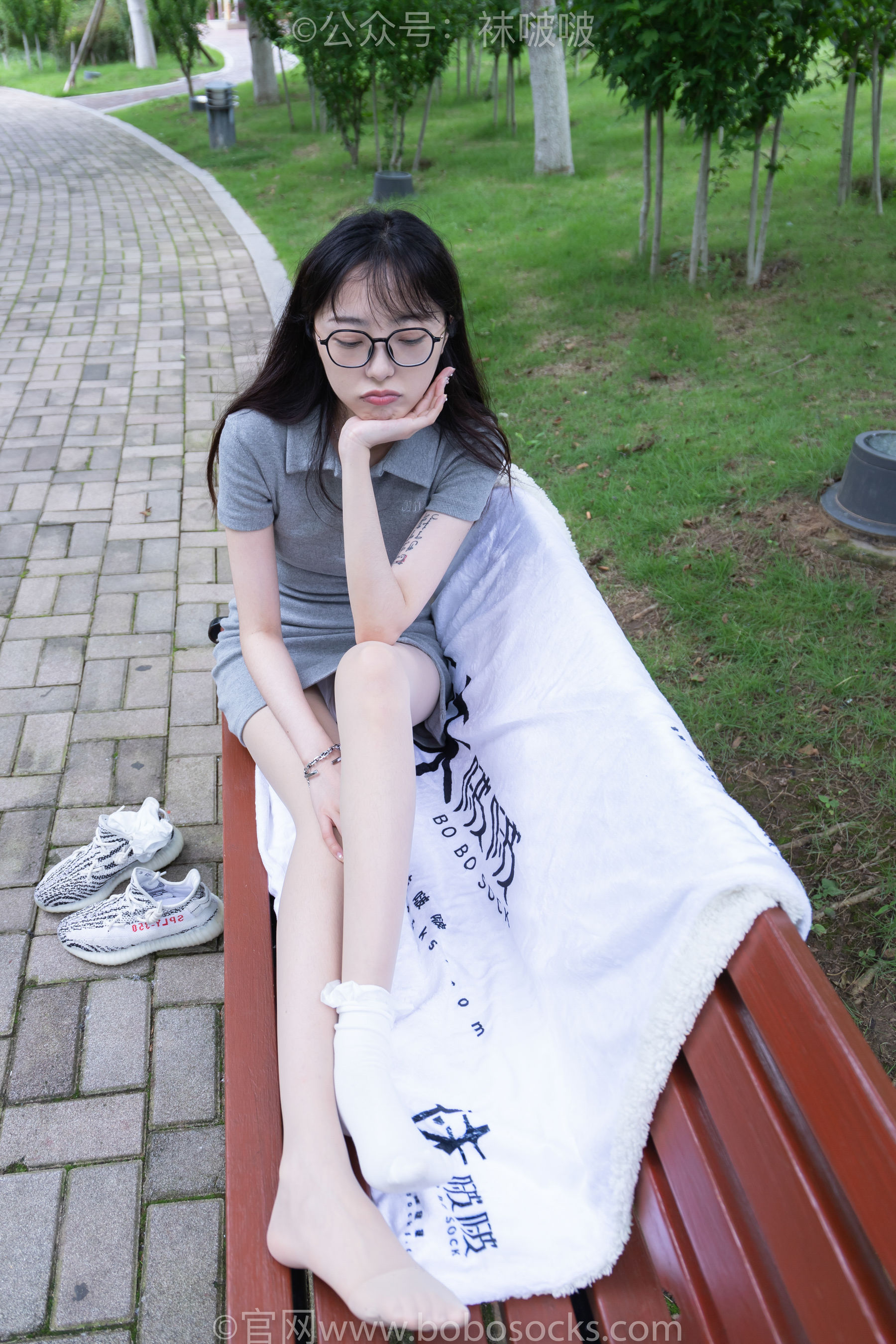 BoBoSocks袜啵啵 No.019 稚予-椰子、白棉袜、肉丝
