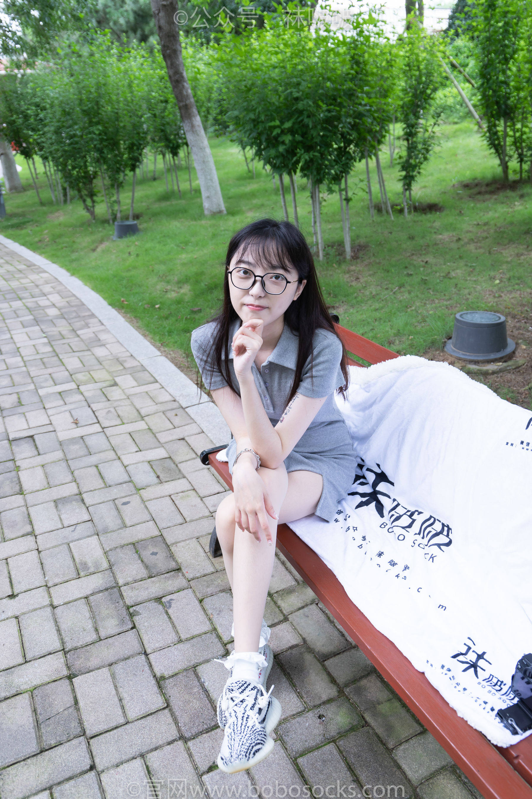 BoBoSocks袜啵啵 No.019 稚予-椰子、白棉袜、肉丝