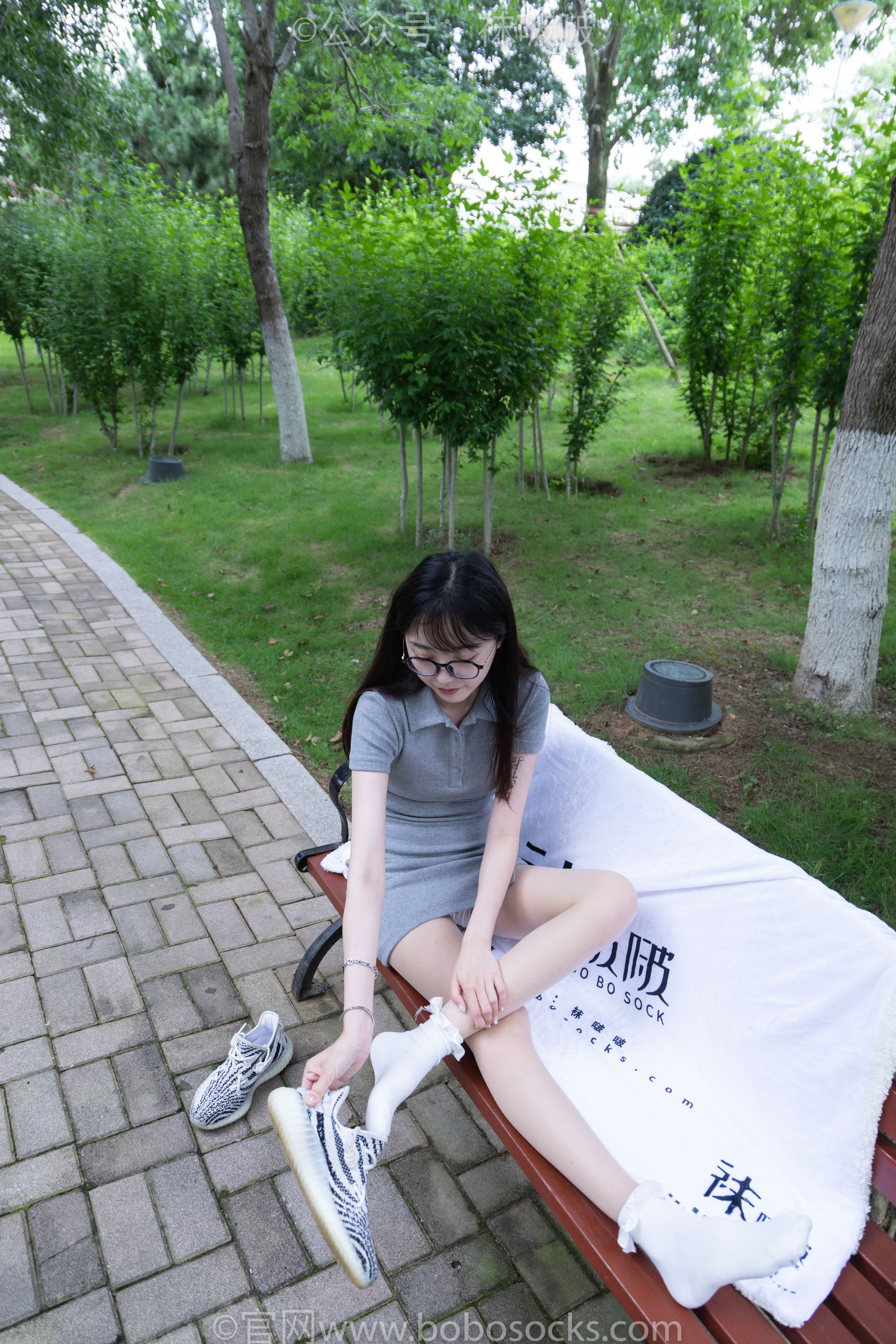 BoBoSocks袜啵啵 No.019 稚予-椰子、白棉袜、肉丝