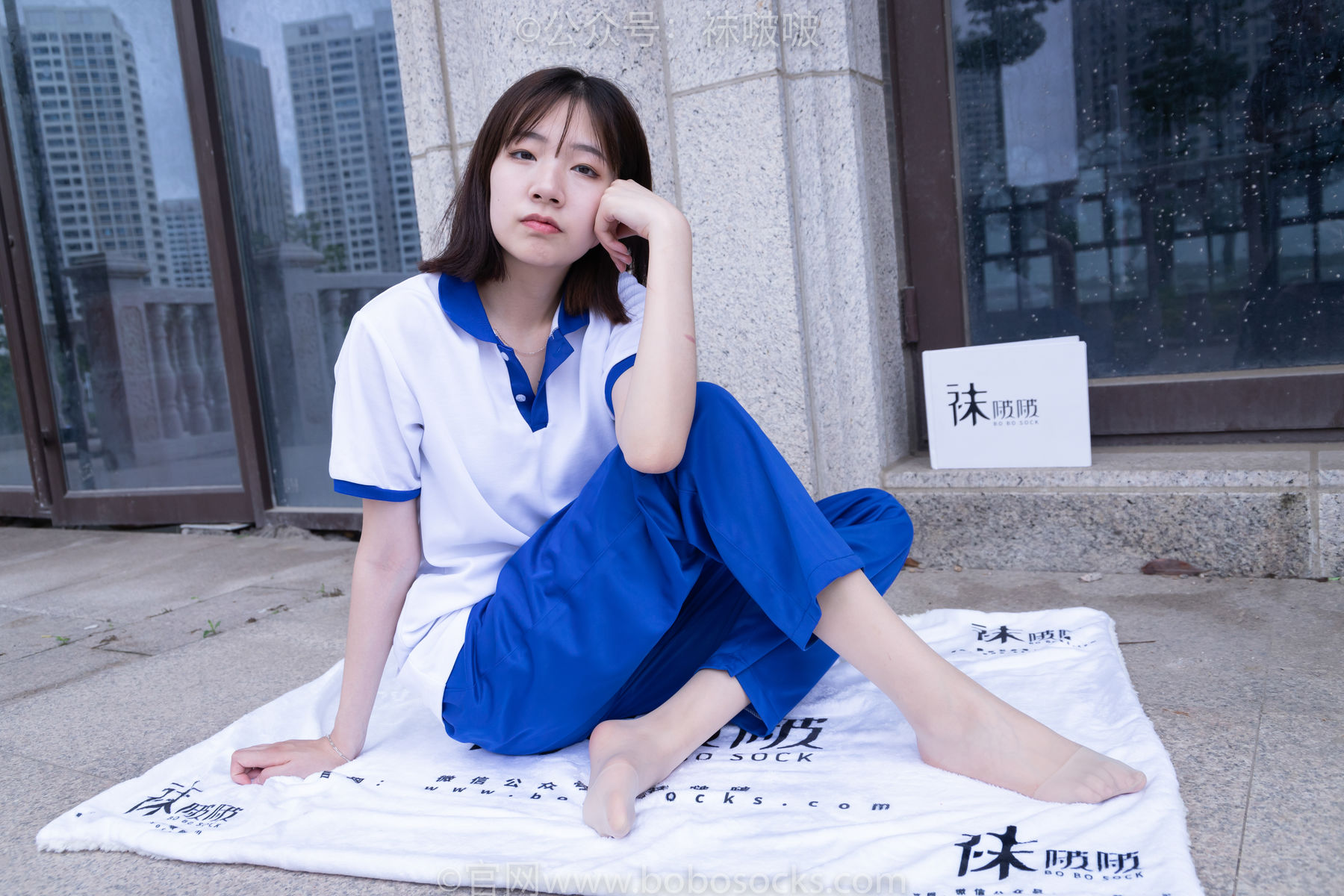 BoBoSocks袜啵啵 No.022 小甜豆-校服、贝壳头、白棉袜、肉丝